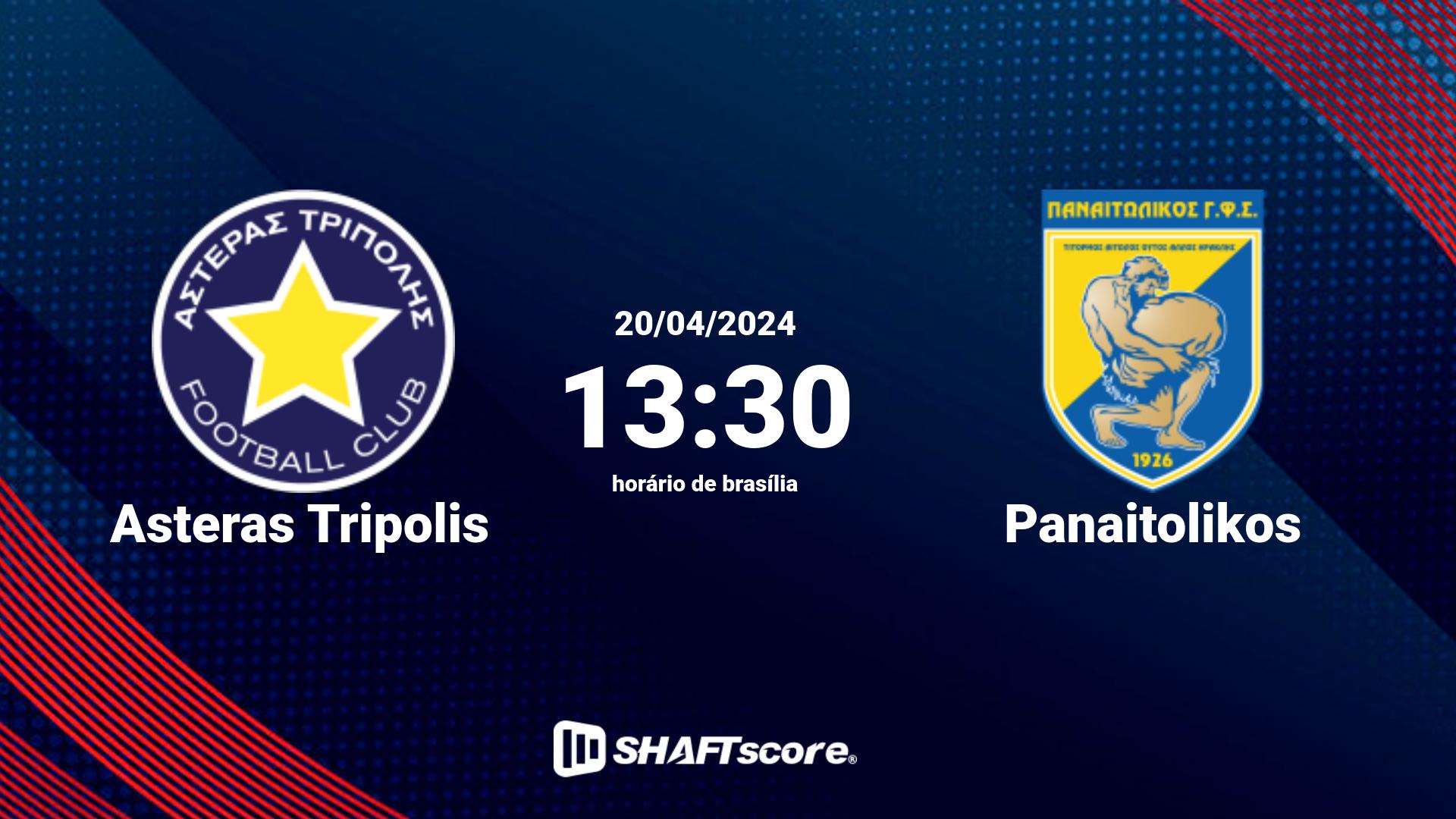 Estatísticas do jogo Asteras Tripolis vs Panaitolikos 20.04 13:30