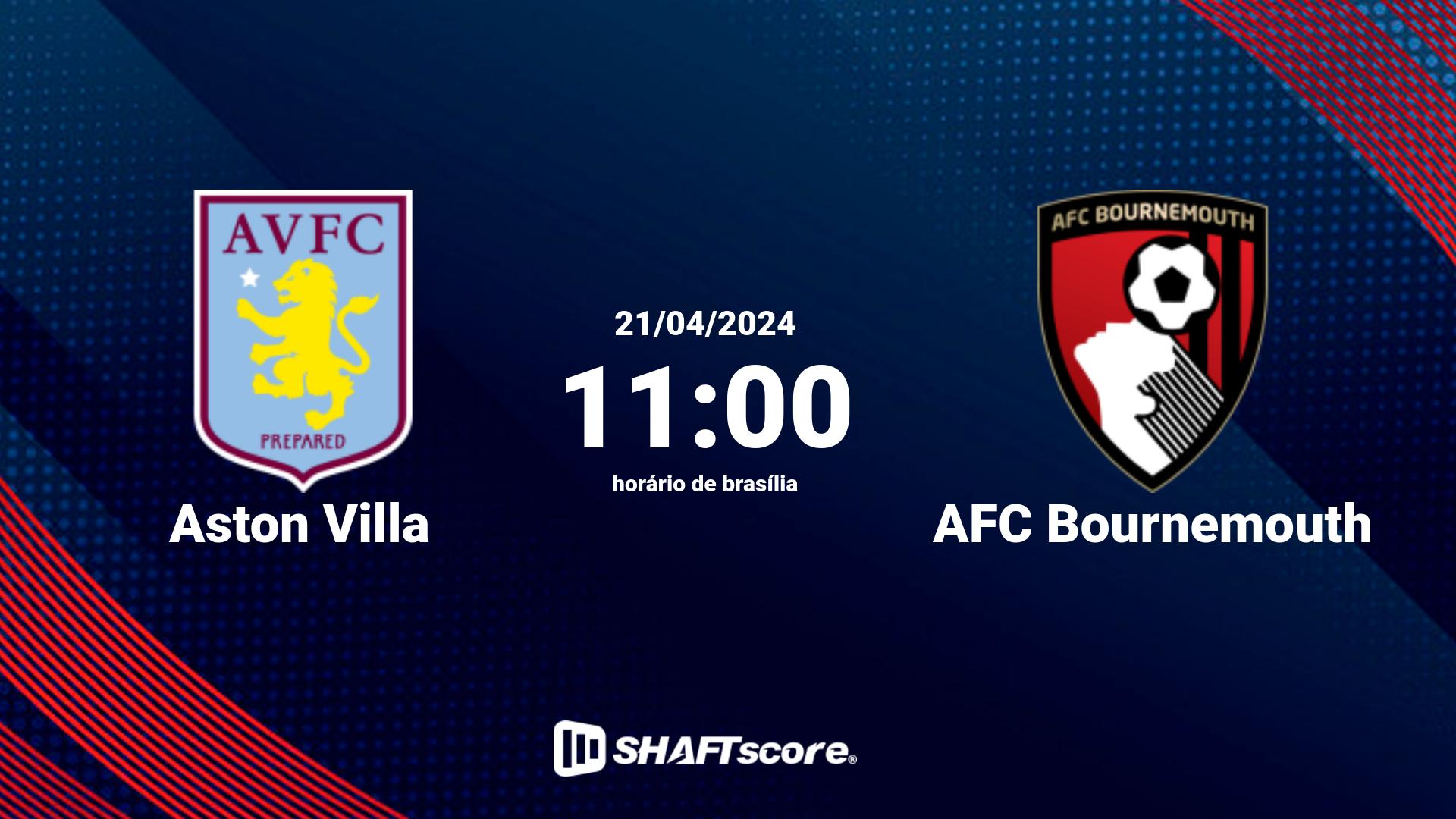 Estatísticas do jogo Aston Villa vs AFC Bournemouth 21.04 11:00