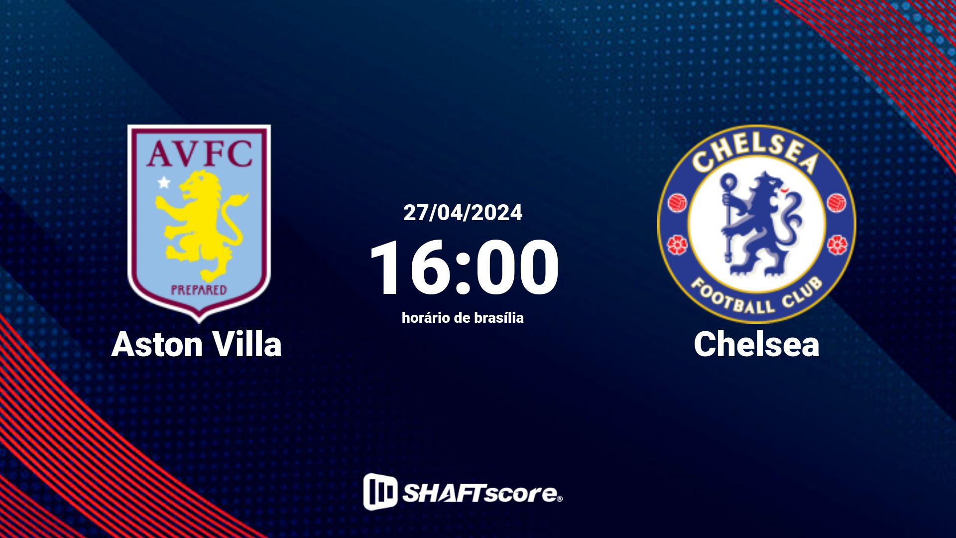 Estatísticas do jogo Aston Villa vs Chelsea 27.04 16:00