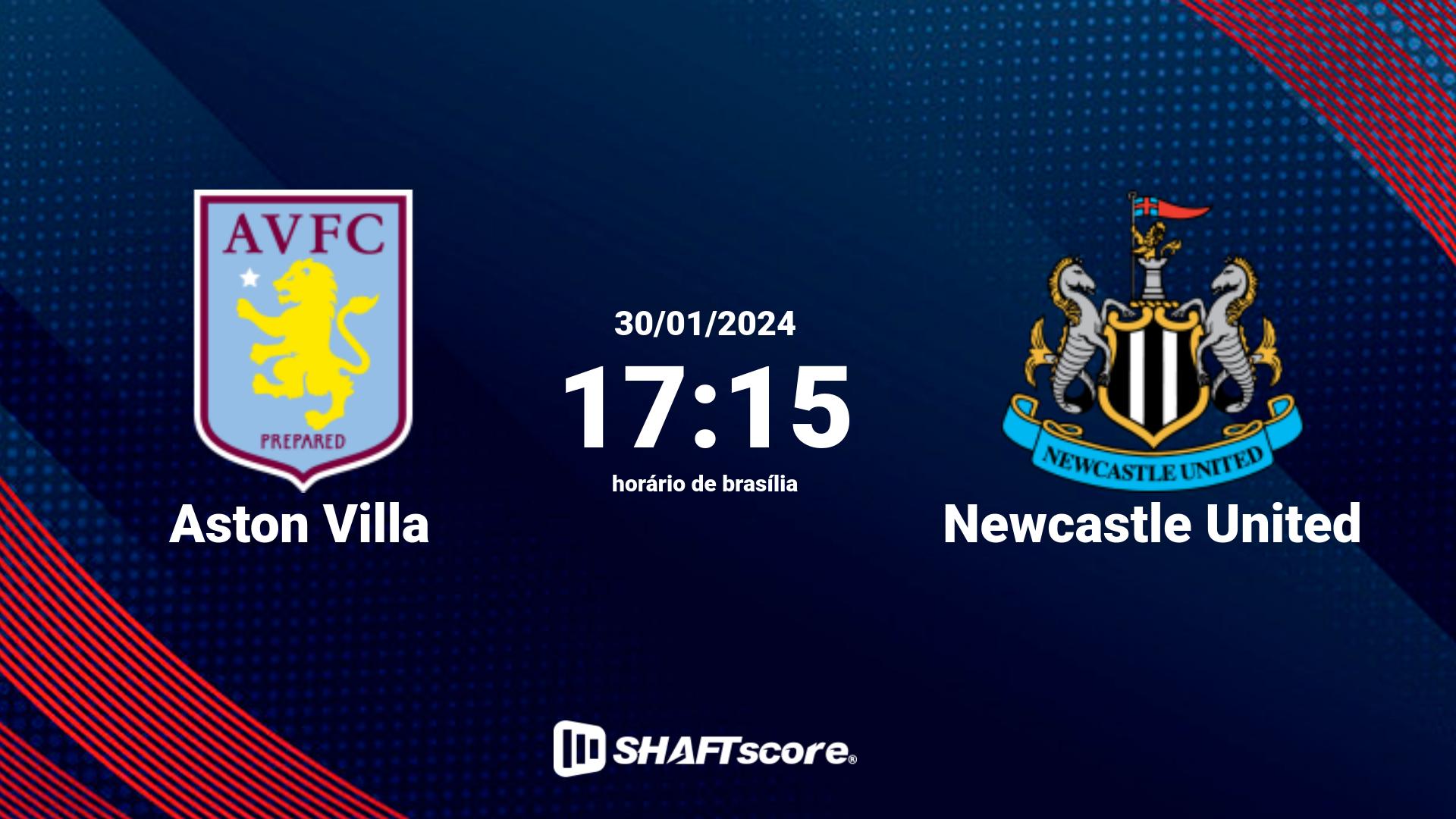 Estatísticas do jogo Aston Villa vs Newcastle United 30.01 17:15