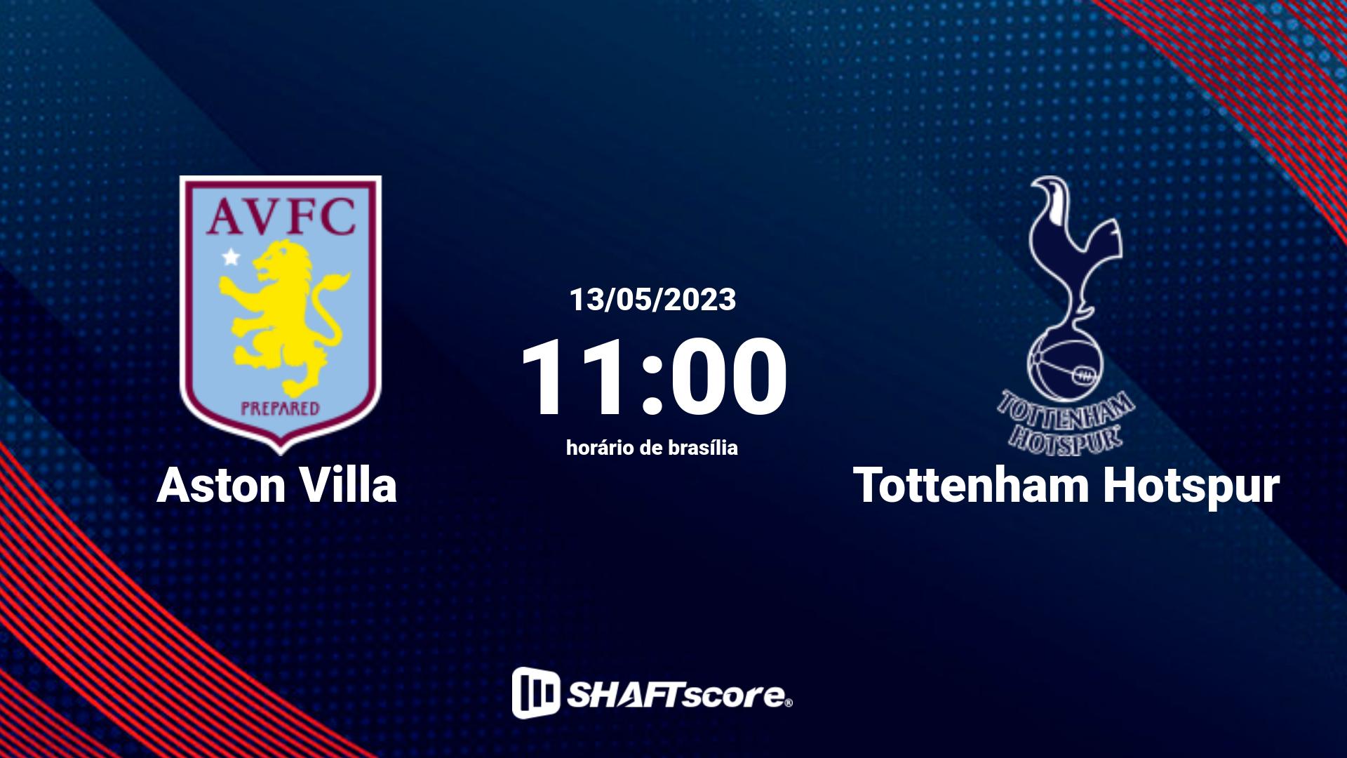 Estatísticas do jogo Aston Villa vs Tottenham Hotspur 13.05 11:00