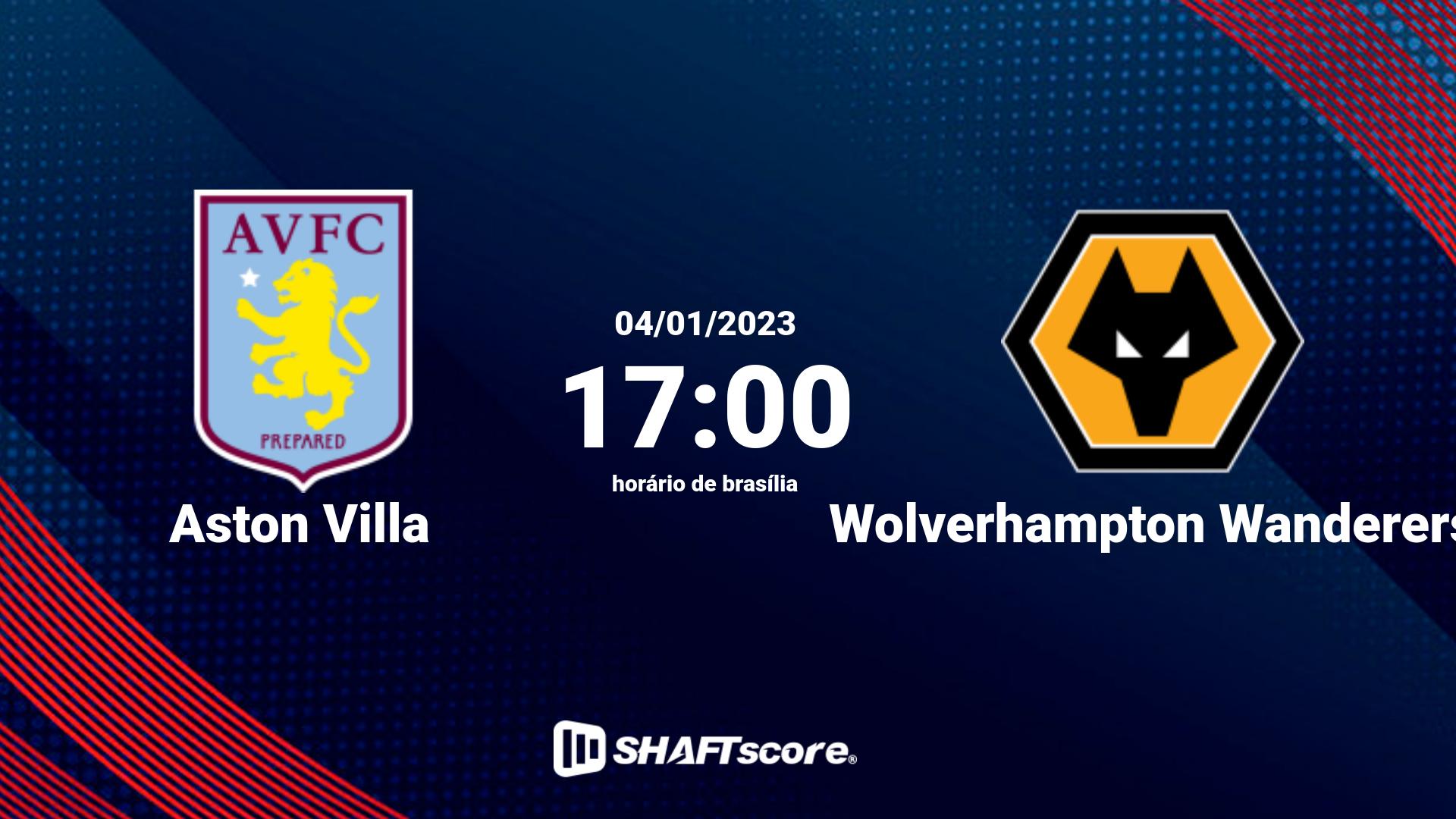 Estatísticas do jogo Aston Villa vs Wolverhampton Wanderers 04.01 17:00