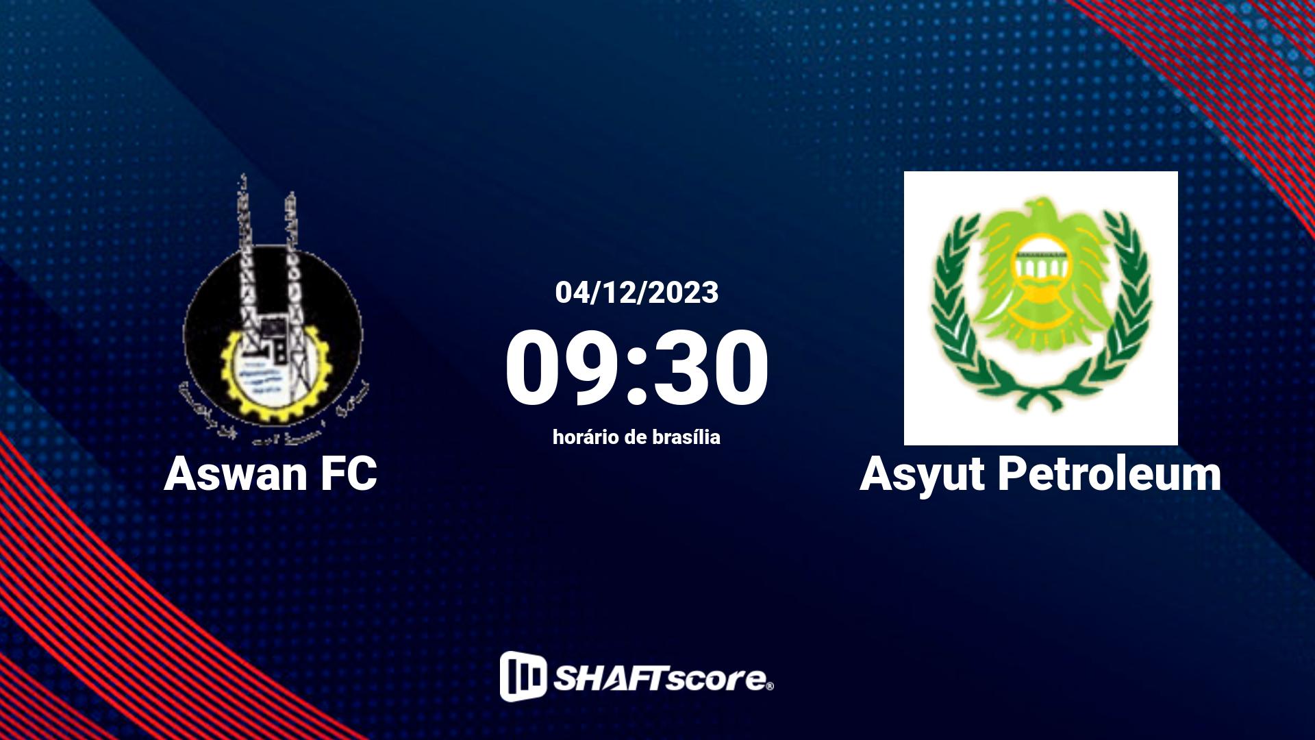 Estatísticas do jogo Aswan FC vs Asyut Petroleum 04.12 09:30