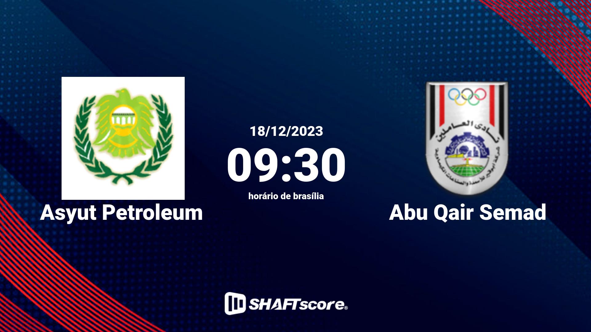 Estatísticas do jogo Asyut Petroleum vs Abu Qair Semad 18.12 09:30