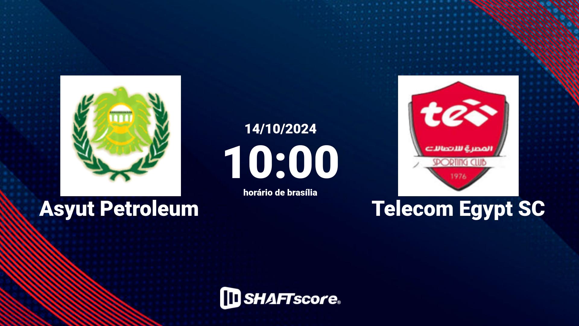 Estatísticas do jogo Asyut Petroleum vs Telecom Egypt SC 14.10 10:00