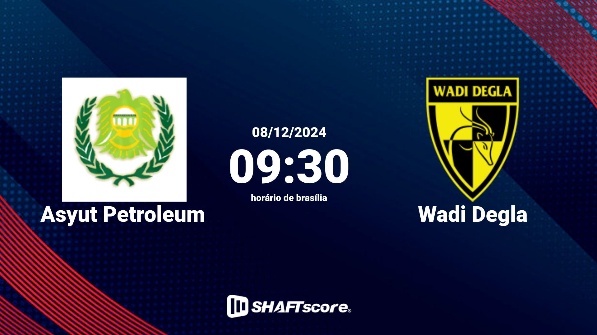 Estatísticas do jogo Asyut Petroleum vs Wadi Degla 08.12 09:30