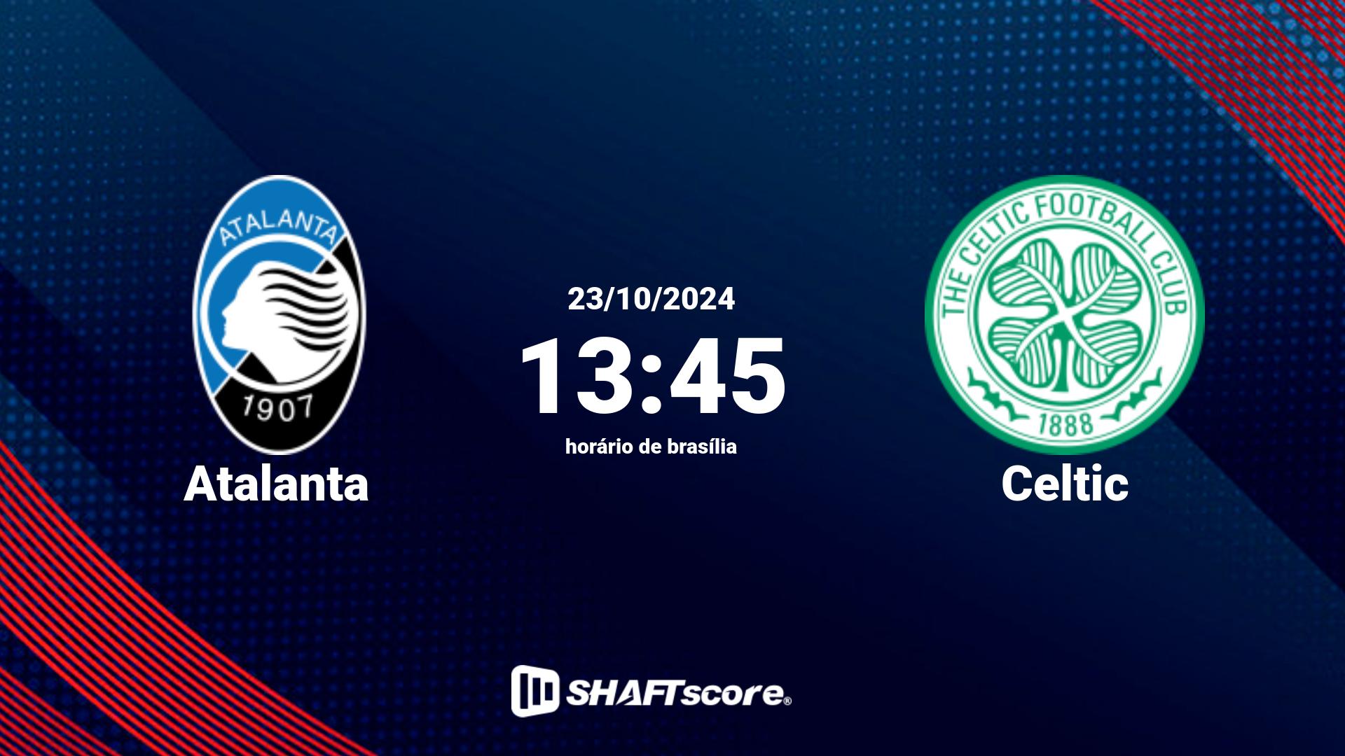 Estatísticas do jogo Atalanta vs Celtic 23.10 13:45