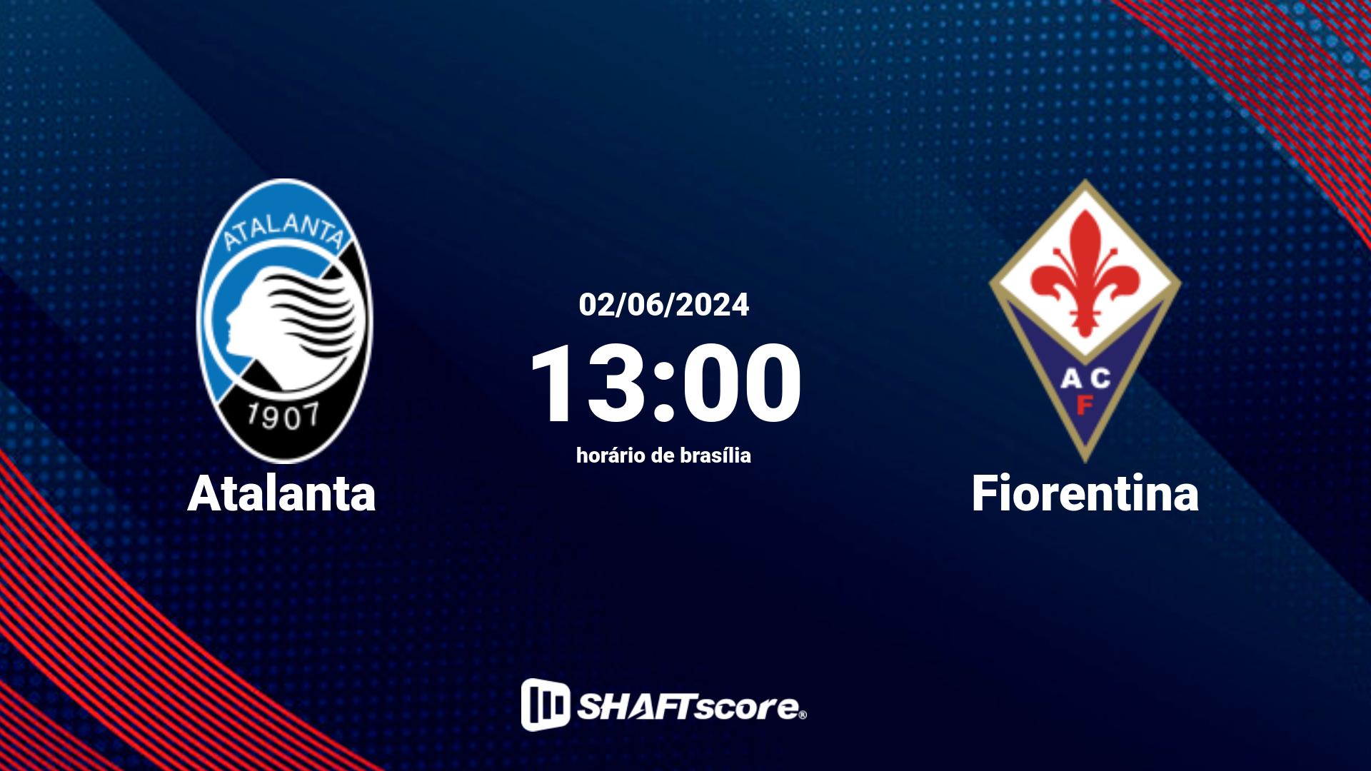 Estatísticas do jogo Atalanta vs Fiorentina 02.06 13:00