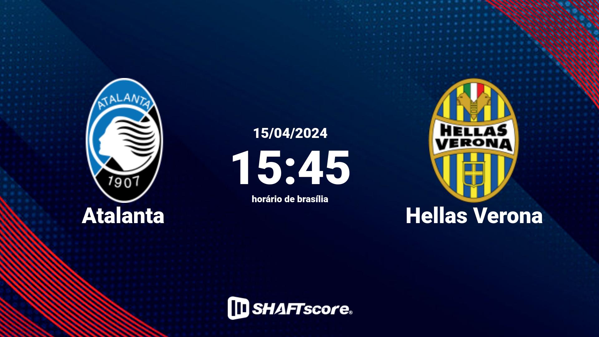 Estatísticas do jogo Atalanta vs Hellas Verona 15.04 15:45