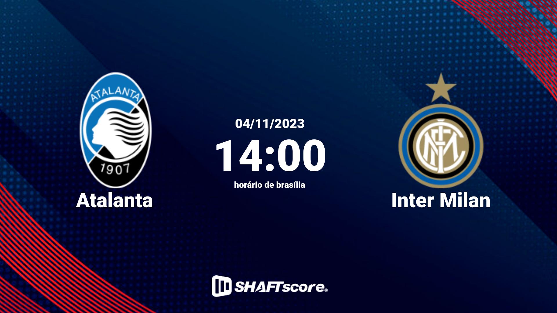 Estatísticas do jogo Atalanta vs Inter Milan 04.11 14:00