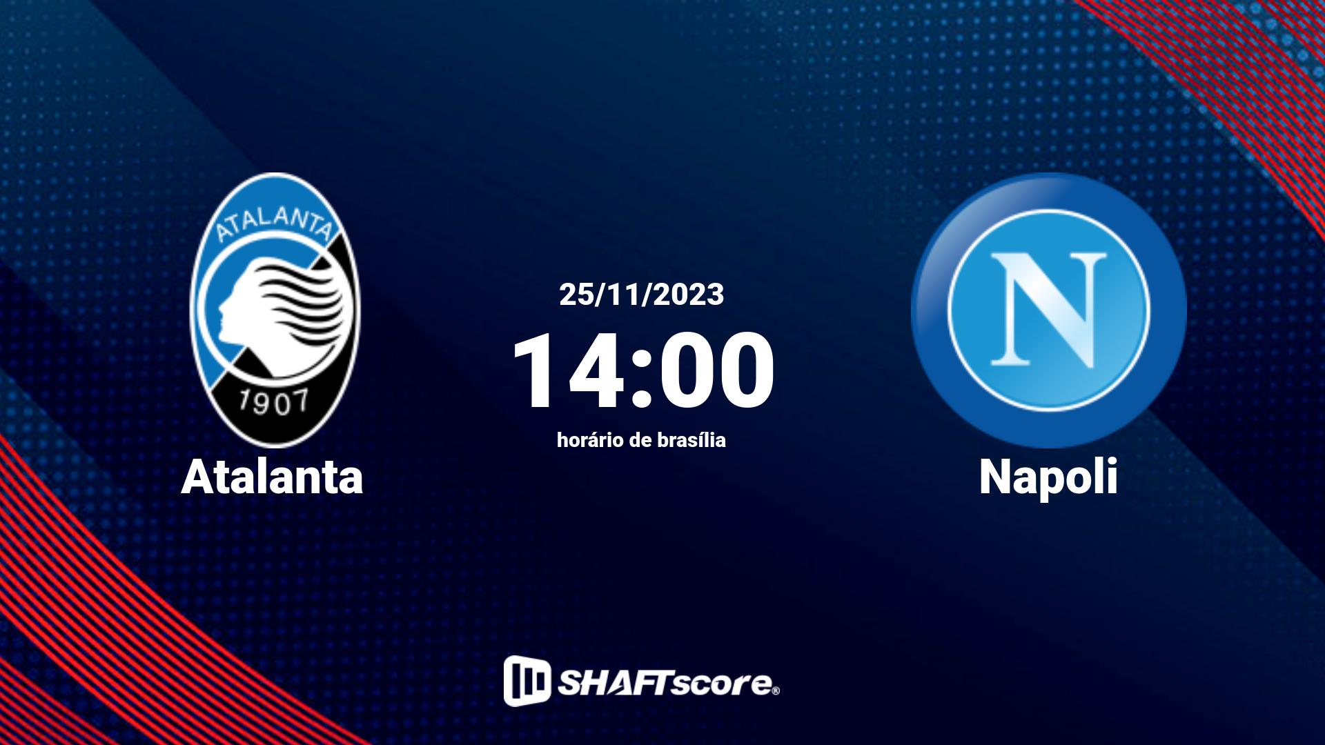 Estatísticas do jogo Atalanta vs Napoli 25.11 14:00