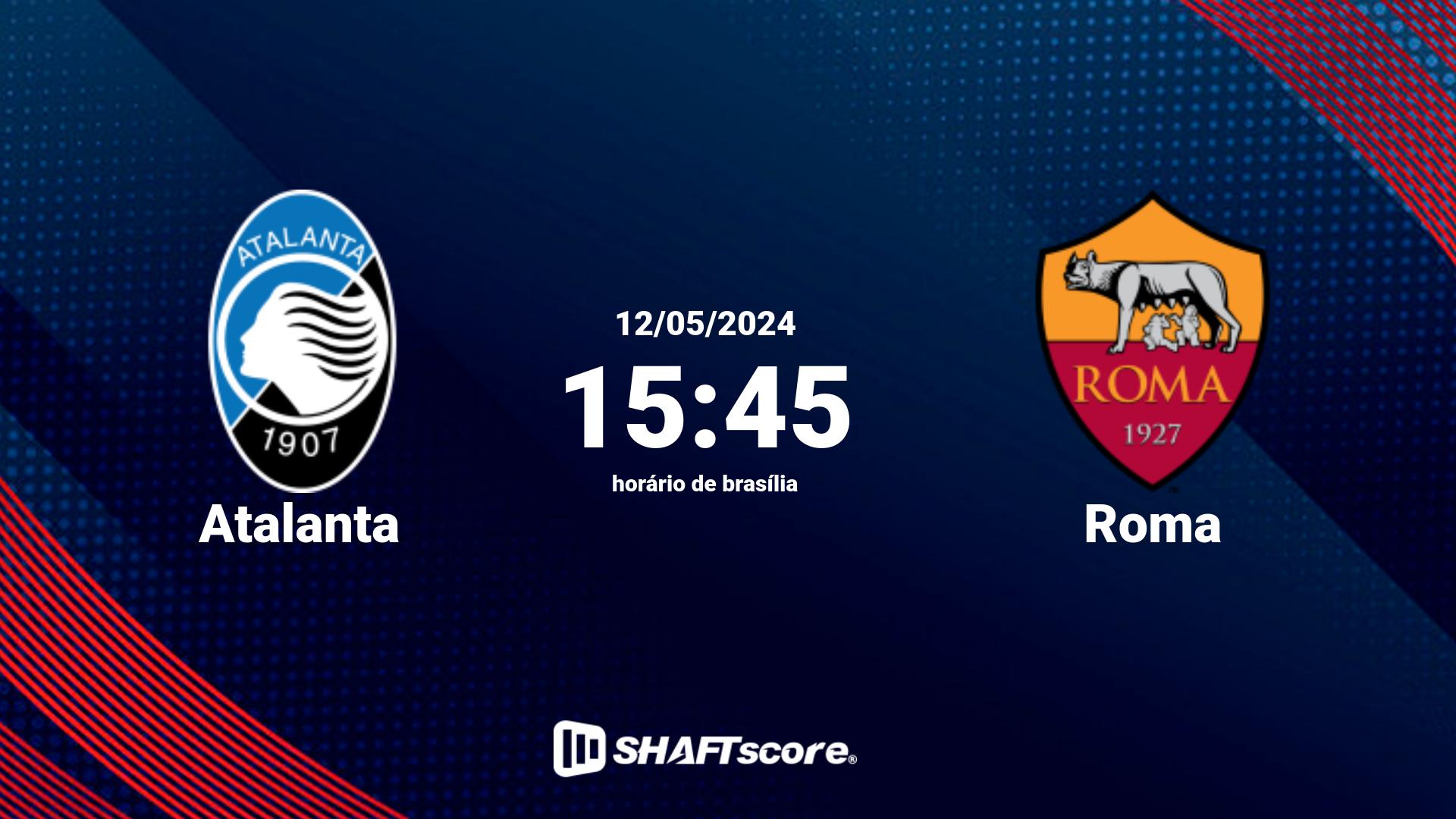 Estatísticas do jogo Atalanta vs Roma 12.05 15:45