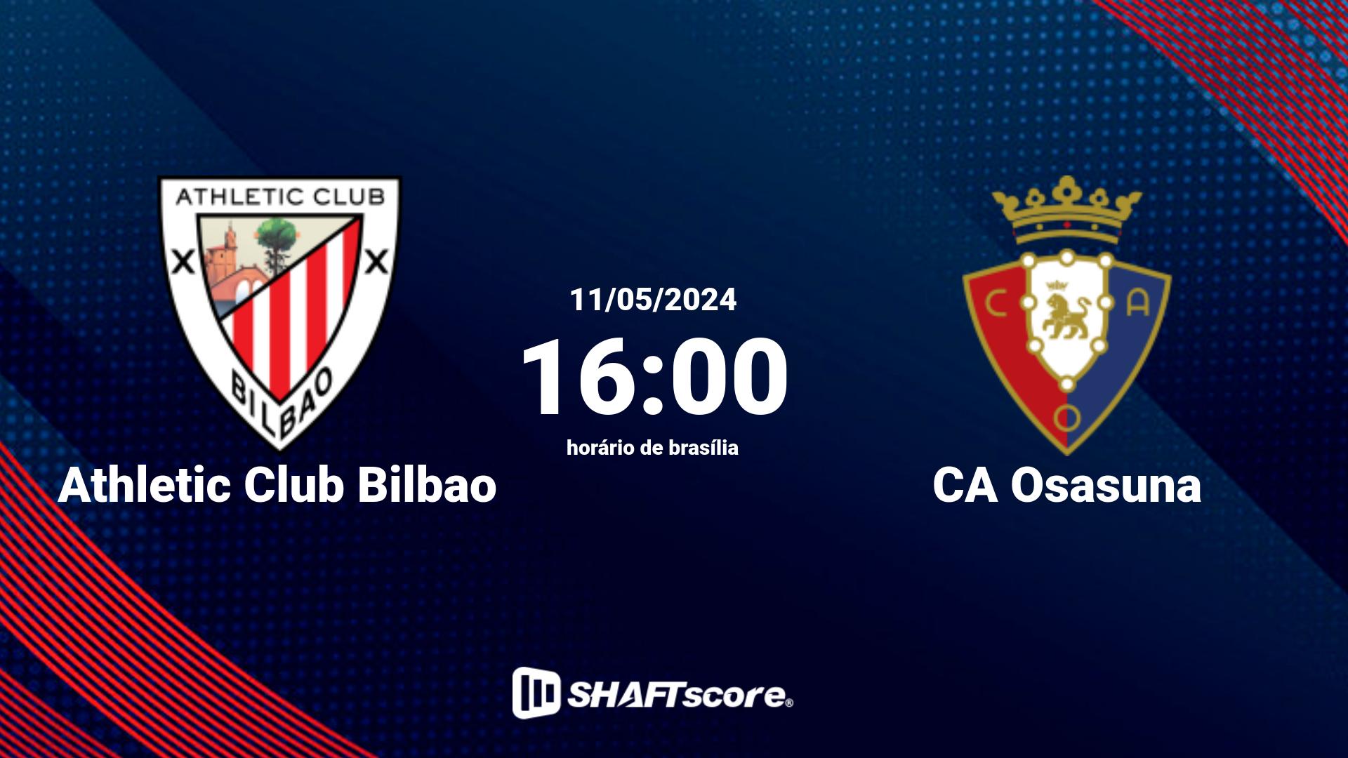Estatísticas do jogo Athletic Club Bilbao vs CA Osasuna 11.05 16:00