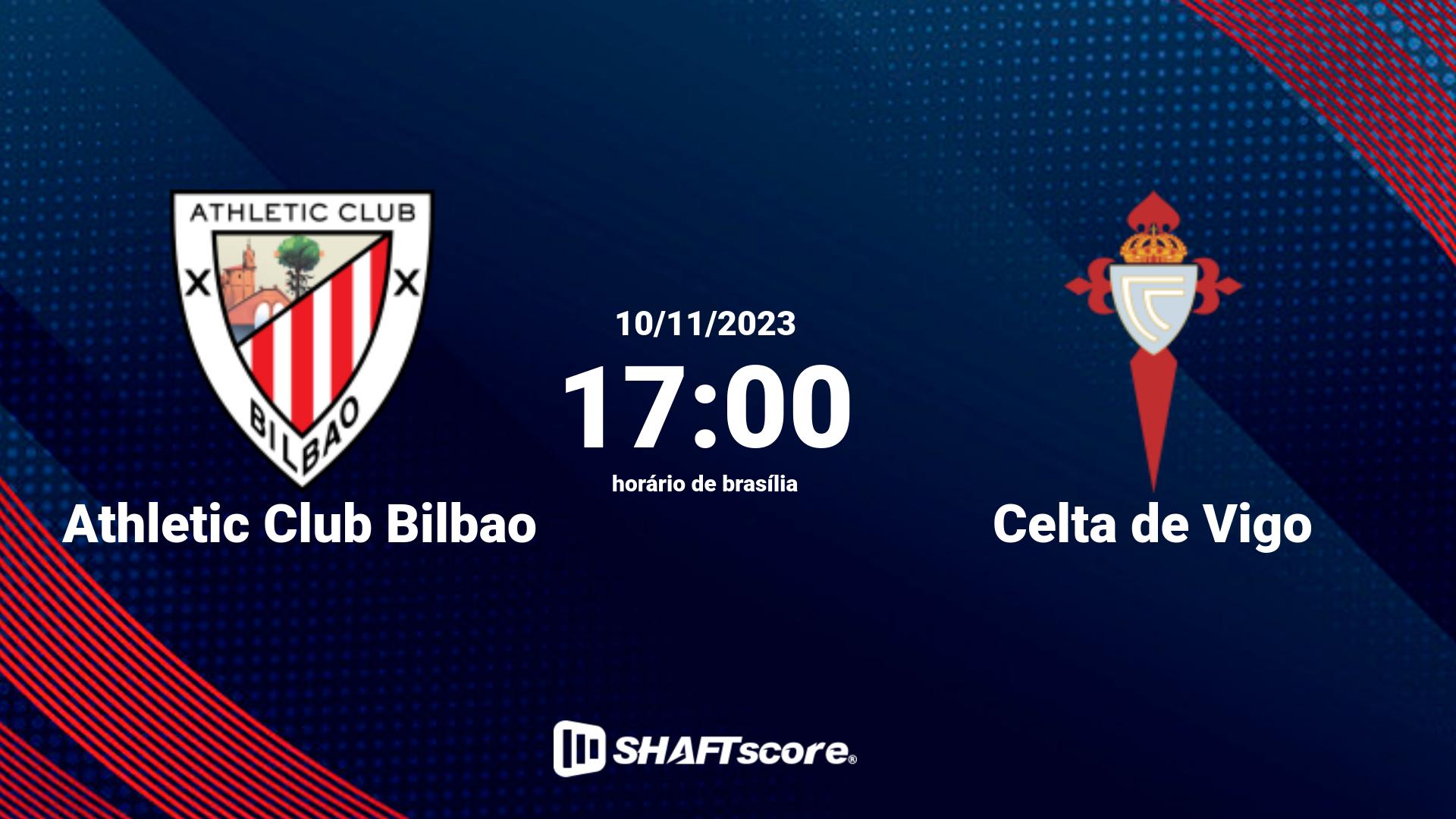 Estatísticas do jogo Athletic Club Bilbao vs Celta de Vigo 10.11 17:00