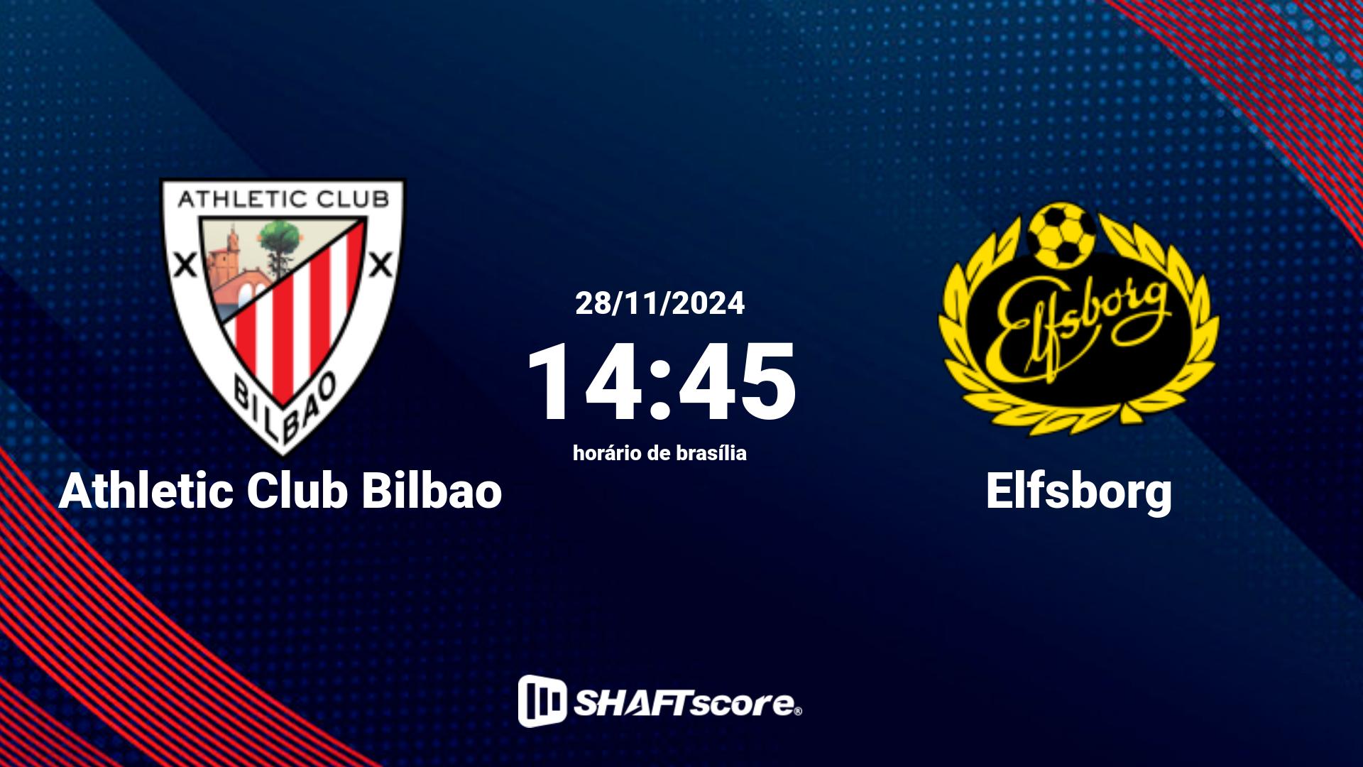 Estatísticas do jogo Athletic Club Bilbao vs Elfsborg 28.11 14:45