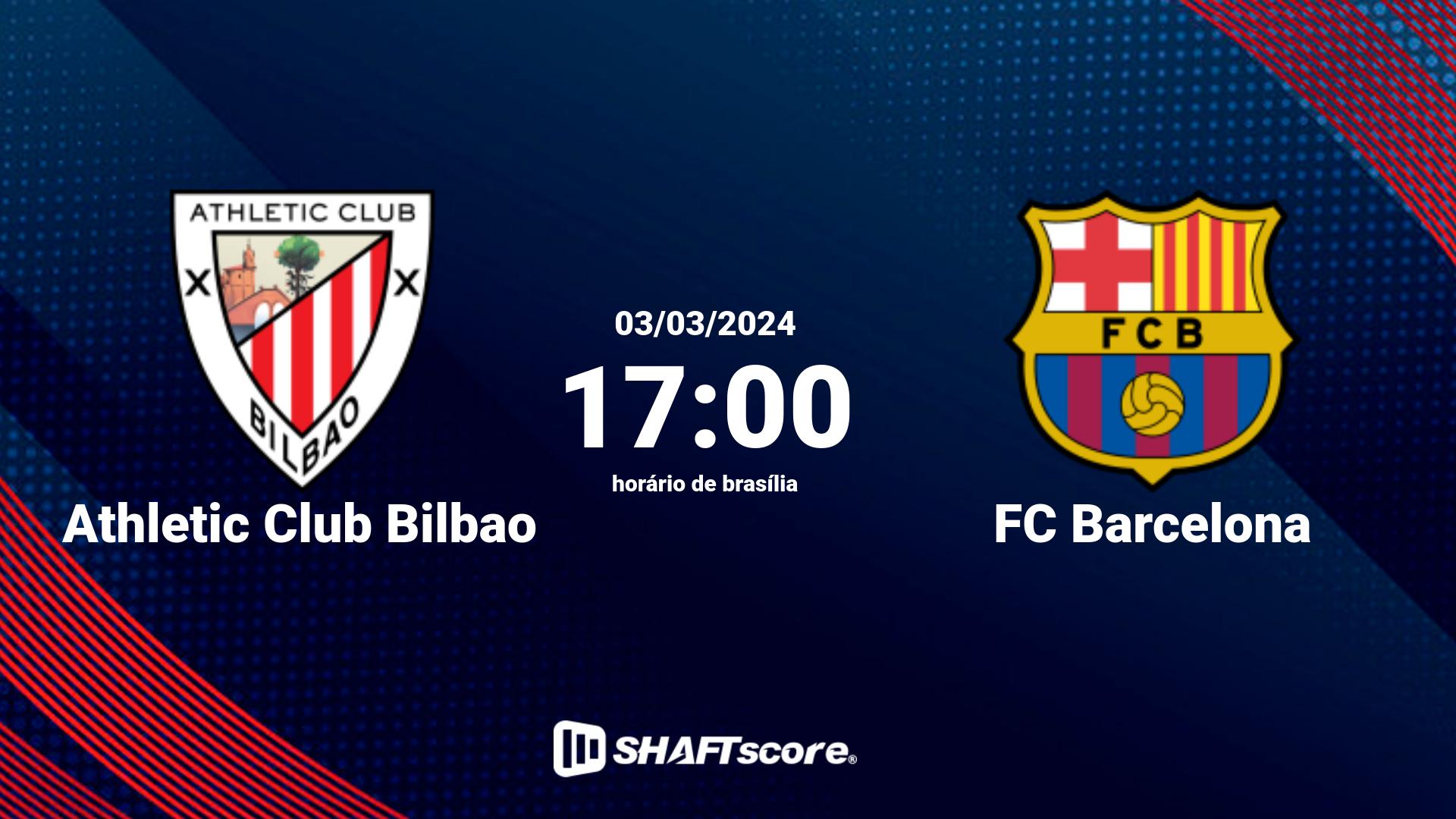 Estatísticas do jogo Athletic Club Bilbao vs FC Barcelona 03.03 17:00