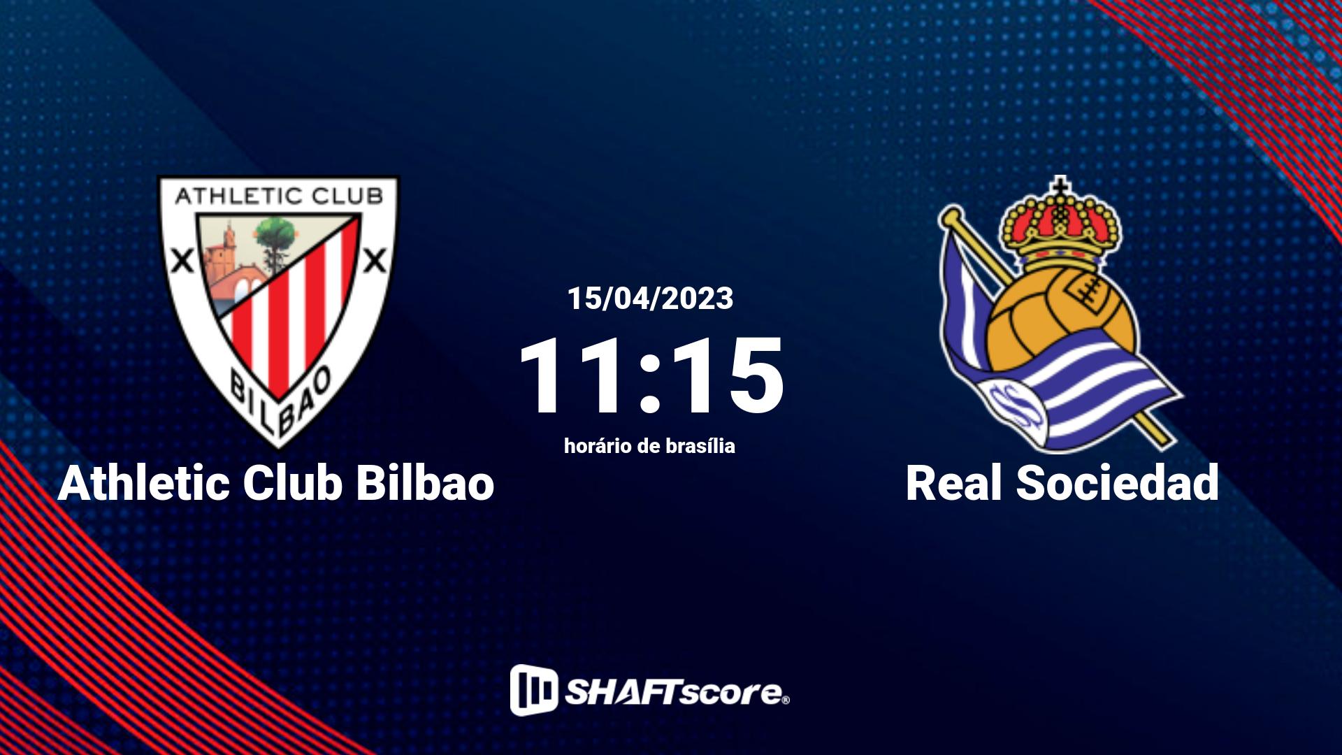 Estatísticas do jogo Athletic Club Bilbao vs Real Sociedad 15.04 11:15