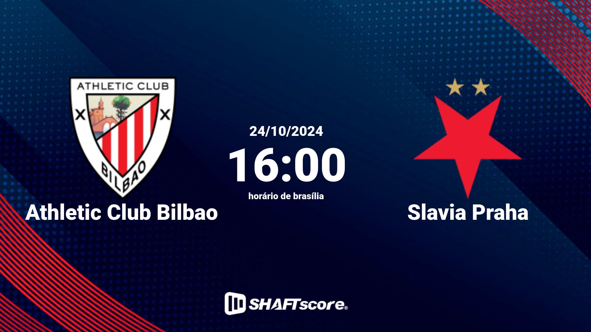 Estatísticas do jogo Athletic Club Bilbao vs Slavia Praha 24.10 16:00