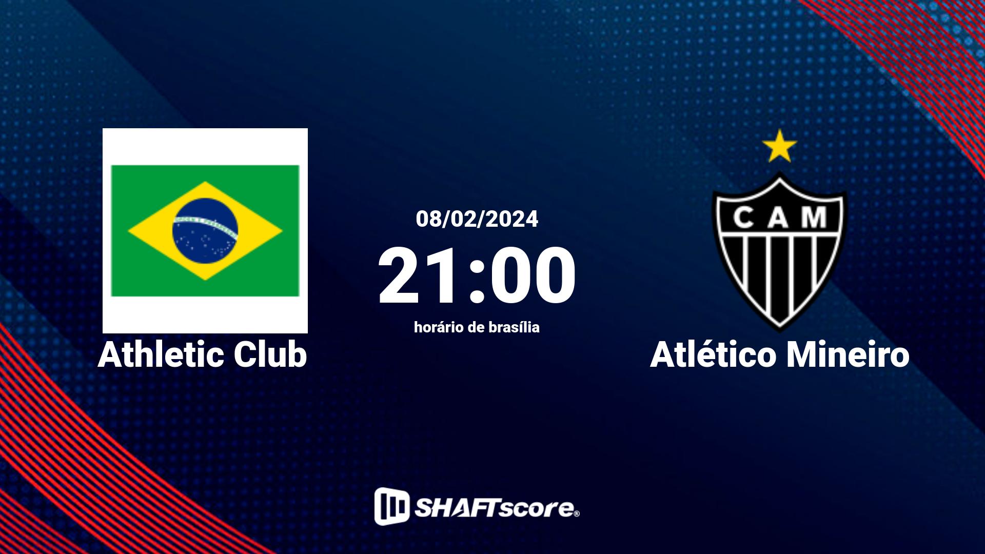 Estatísticas do jogo Athletic Club vs Atlético Mineiro 08.02 21:00