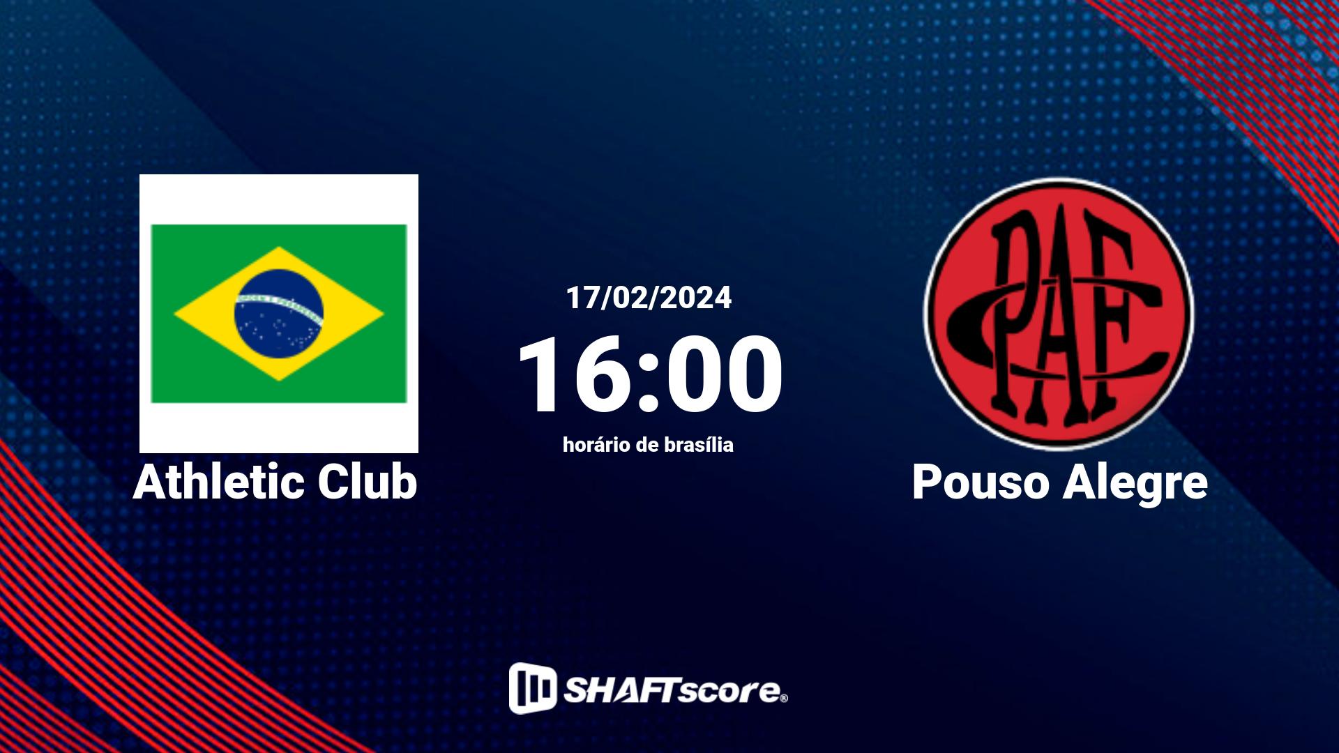 Estatísticas do jogo Athletic Club vs Pouso Alegre 17.02 16:00