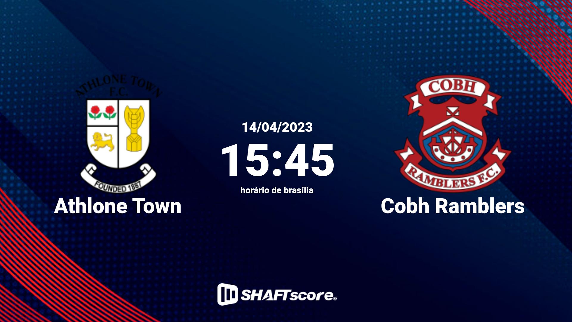 Estatísticas do jogo Athlone Town vs Cobh Ramblers 14.04 15:45