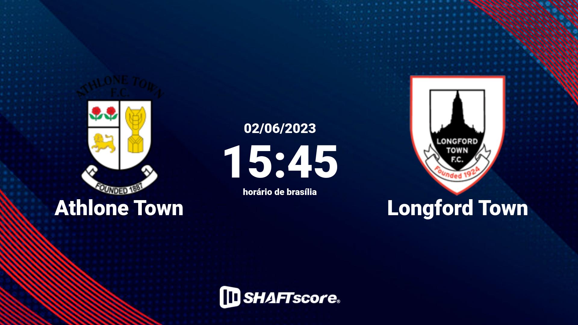 Estatísticas do jogo Athlone Town vs Longford Town 02.06 15:45