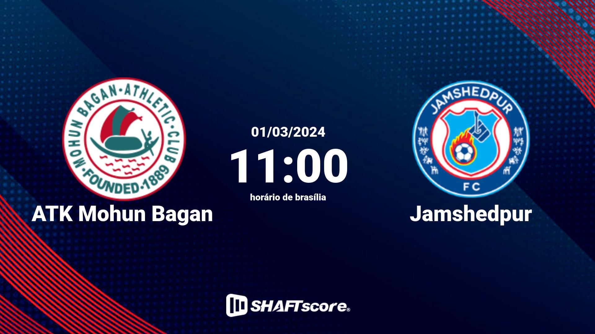 Estatísticas do jogo ATK Mohun Bagan vs Jamshedpur 01.03 11:00