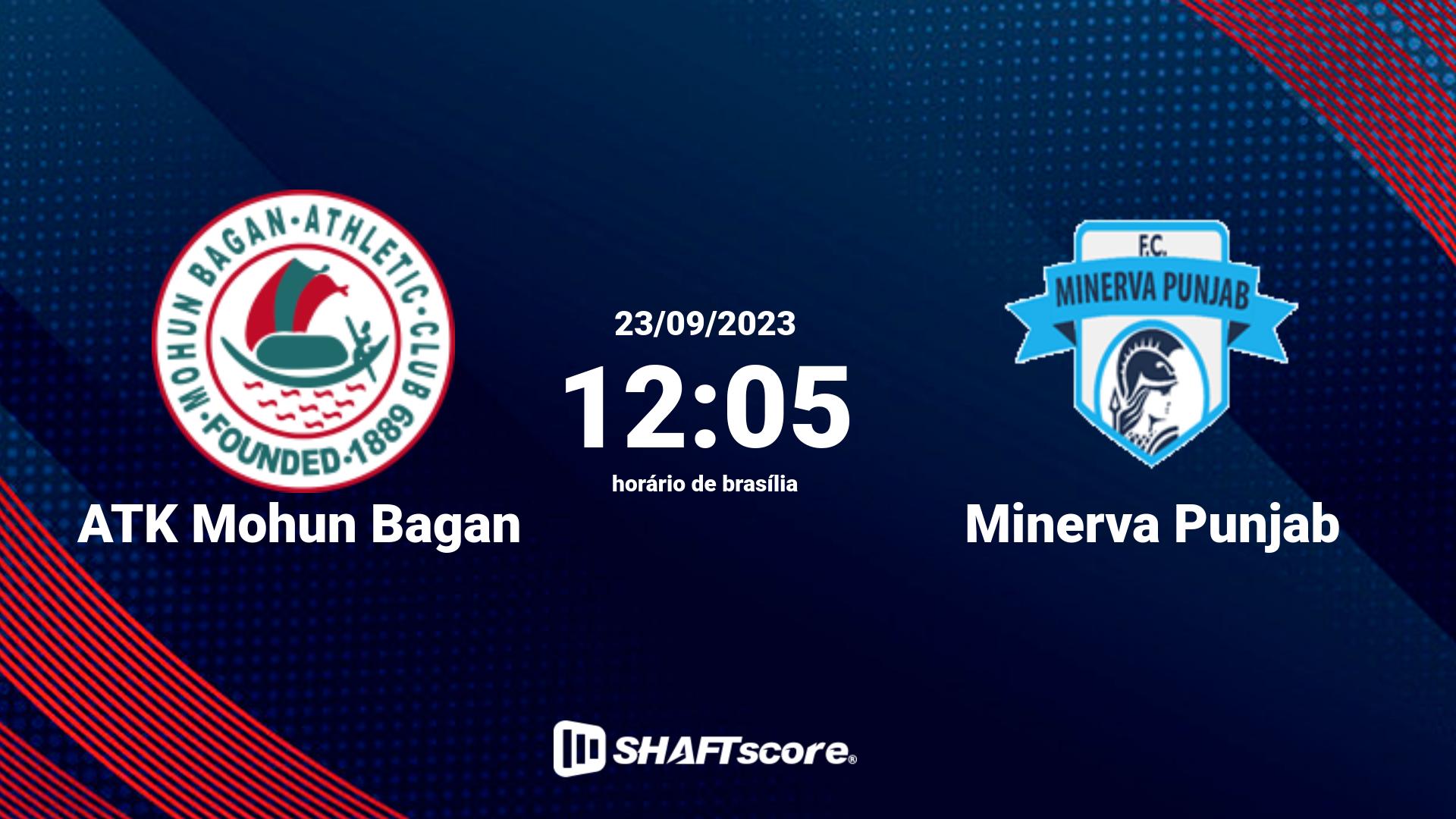 Estatísticas do jogo ATK Mohun Bagan vs Minerva Punjab 23.09 12:05