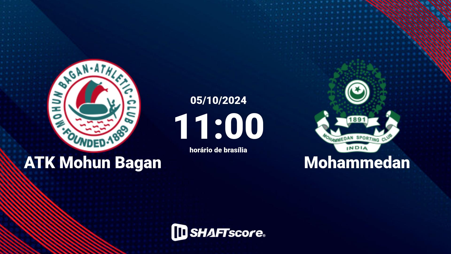 Estatísticas do jogo ATK Mohun Bagan vs Mohammedan 05.10 11:00