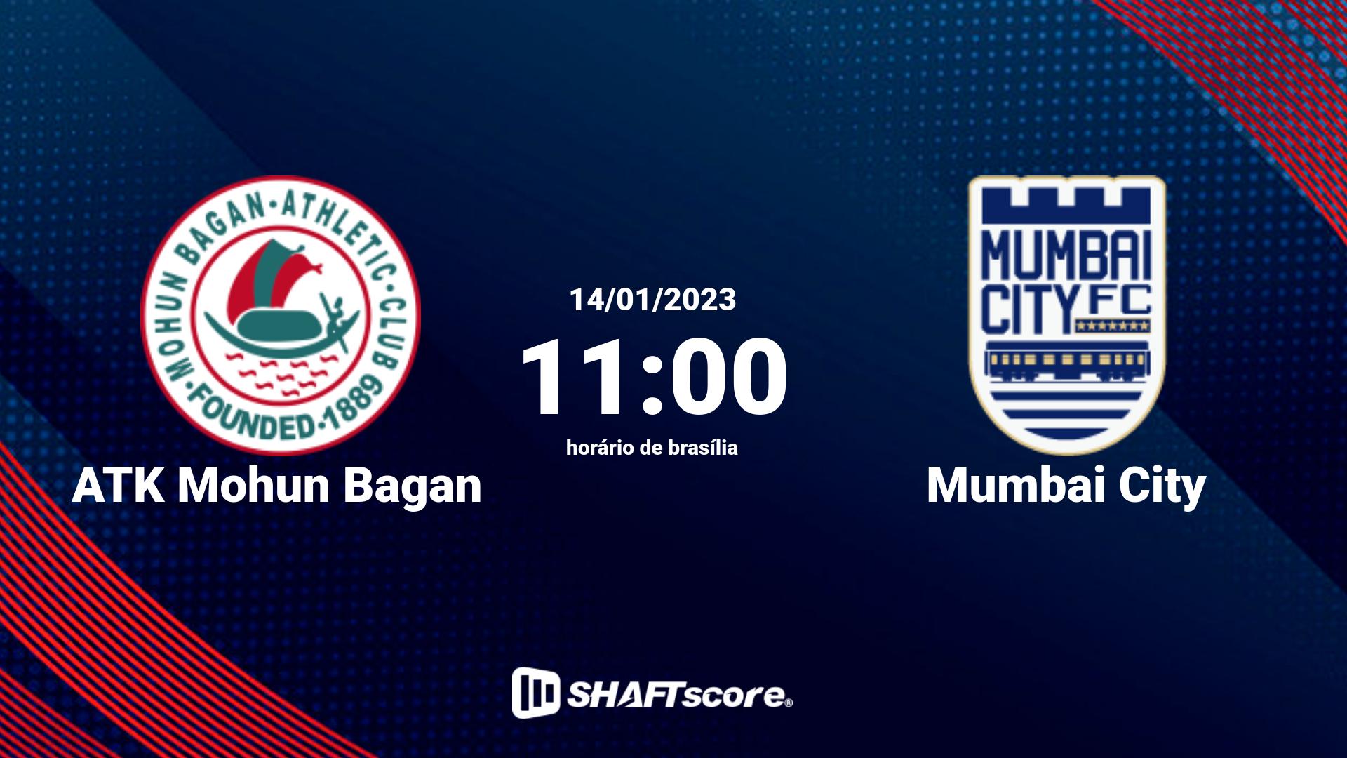 Estatísticas do jogo ATK Mohun Bagan vs Mumbai City 14.01 11:00