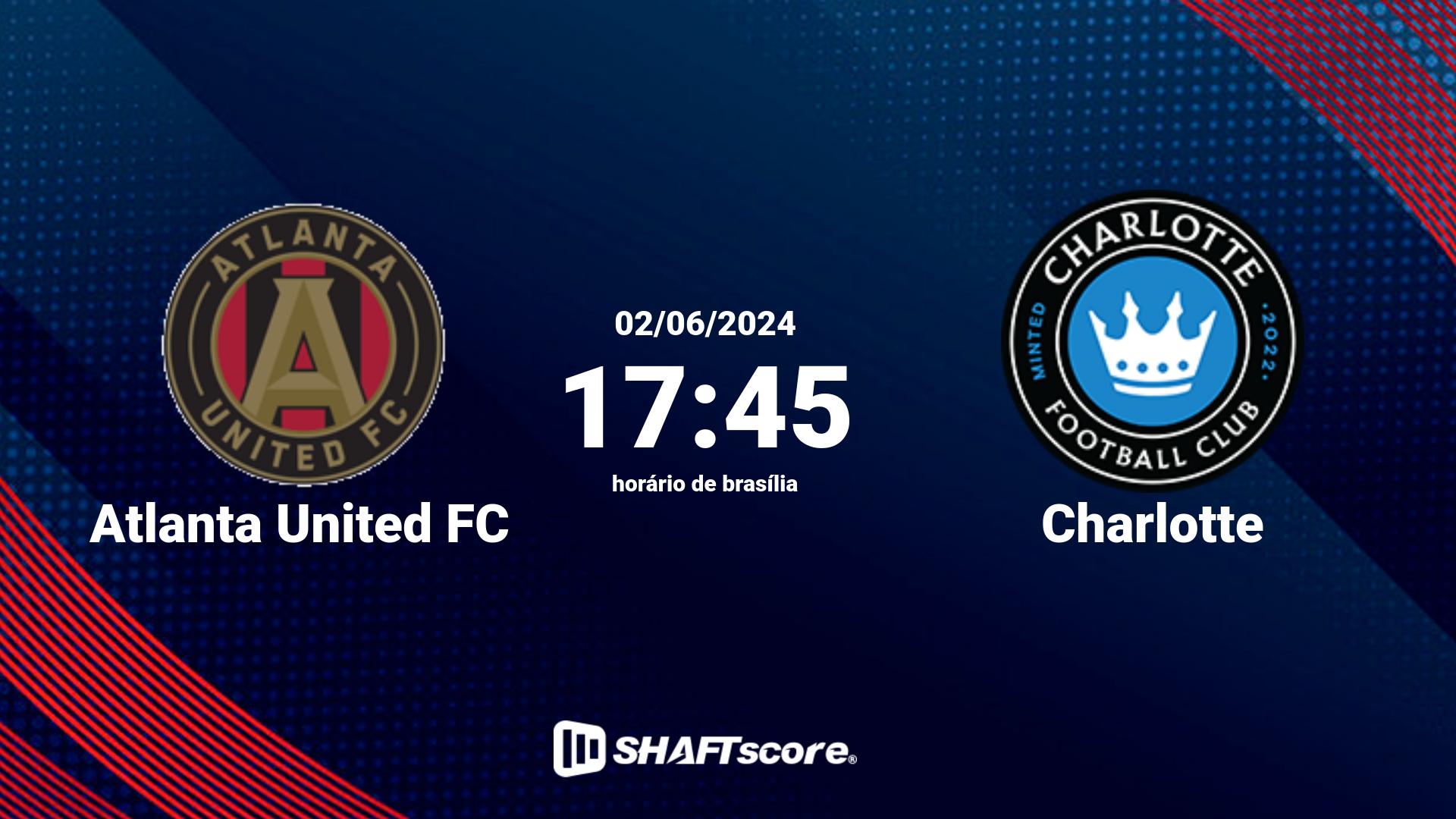 Estatísticas do jogo Atlanta United FC vs Charlotte 02.06 17:45