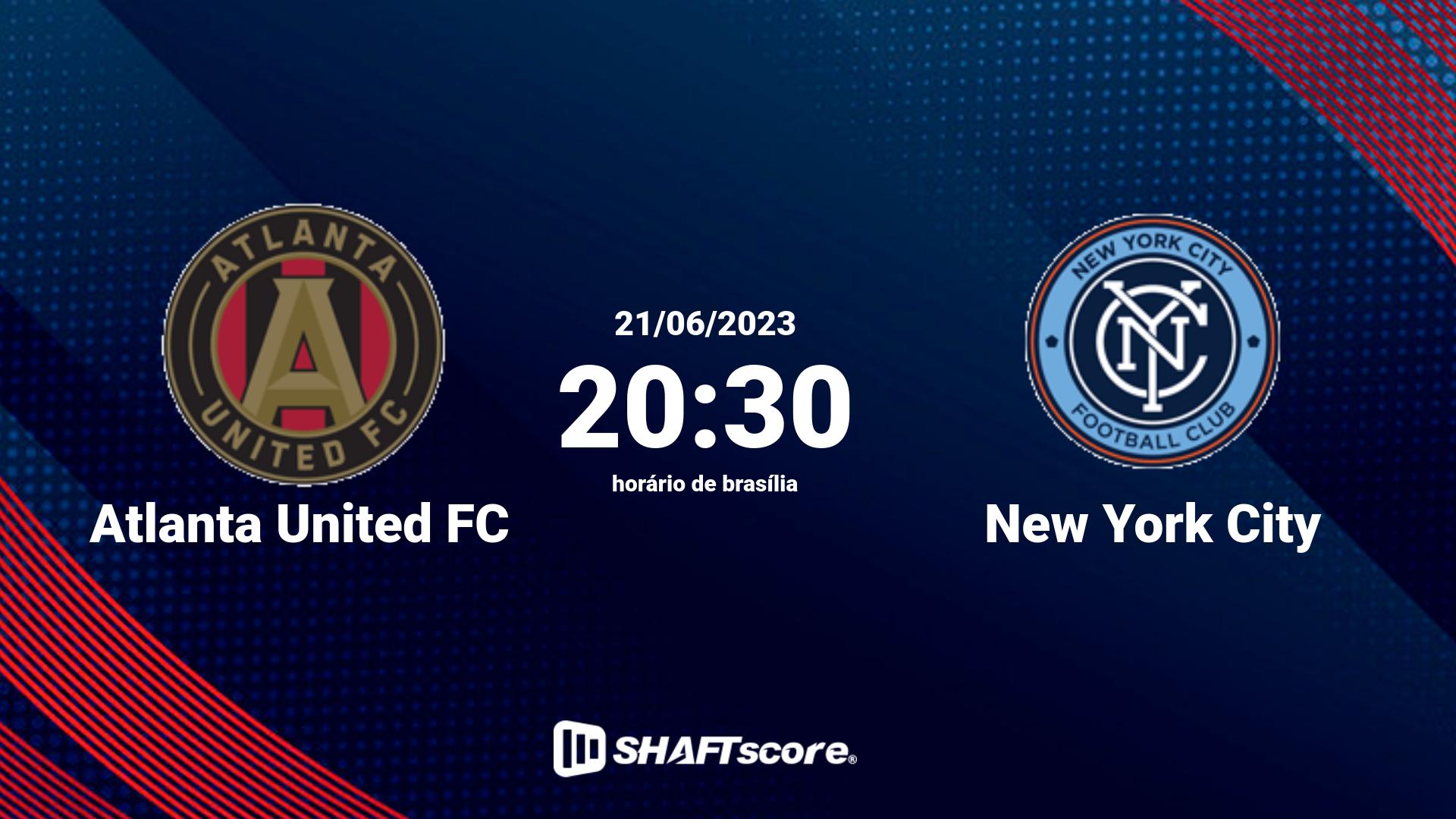 Estatísticas do jogo Atlanta United FC vs New York City 21.06 20:30