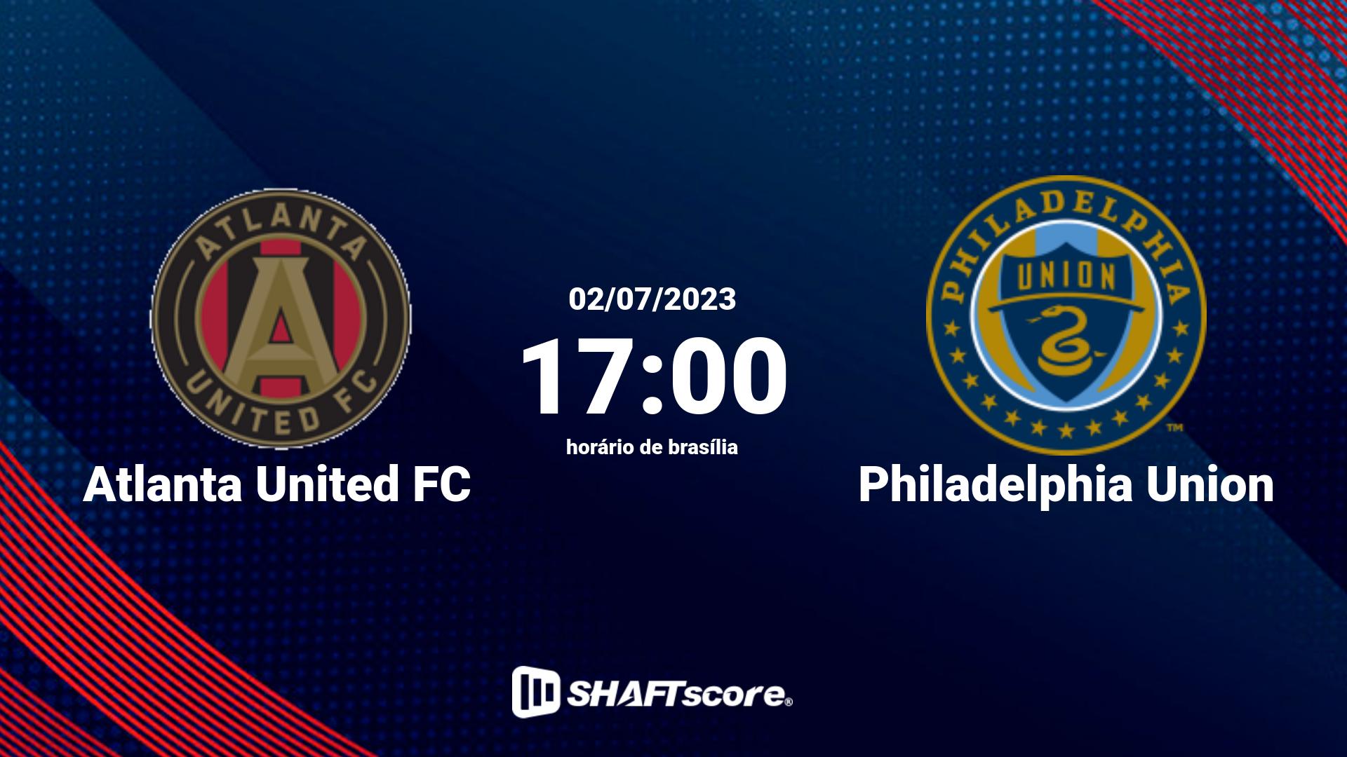 Estatísticas do jogo Atlanta United FC vs Philadelphia Union 02.07 17:00