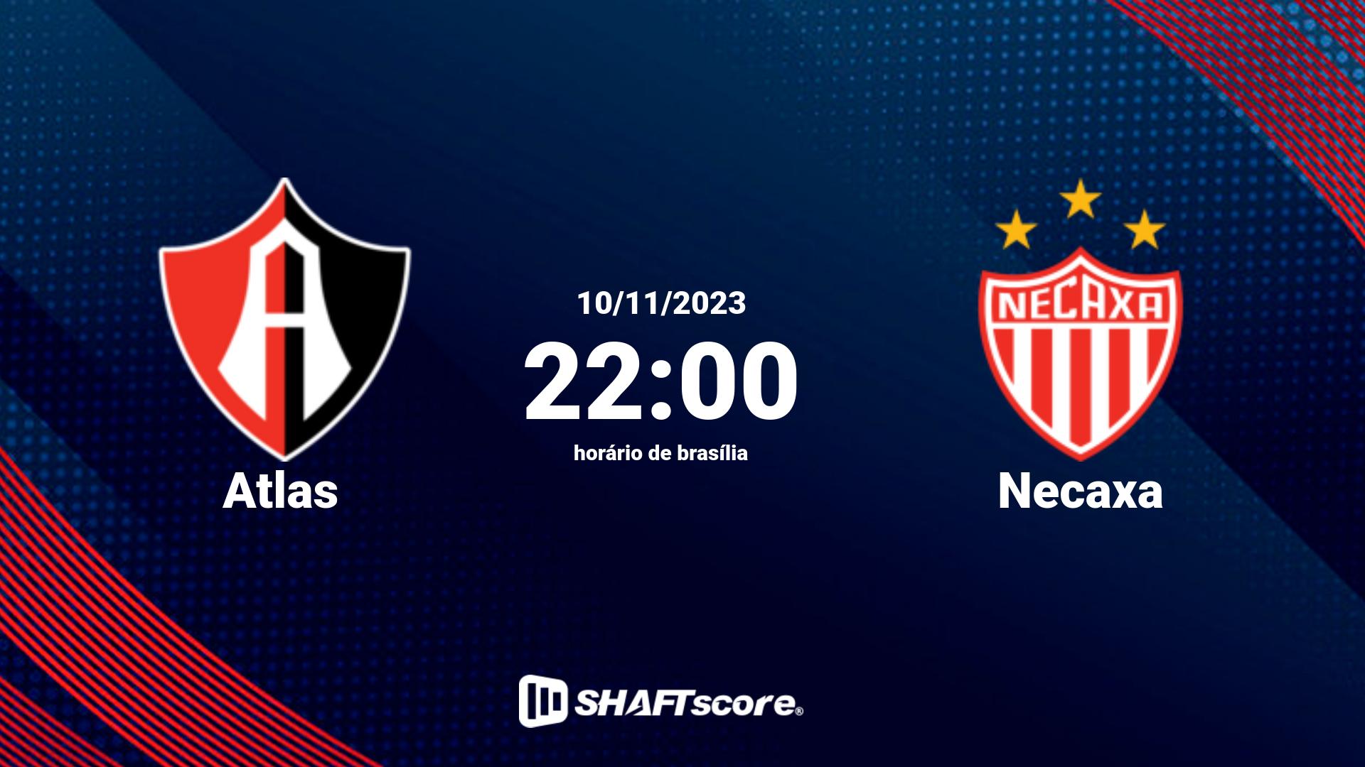 Estatísticas do jogo Atlas vs Necaxa 10.11 22:00