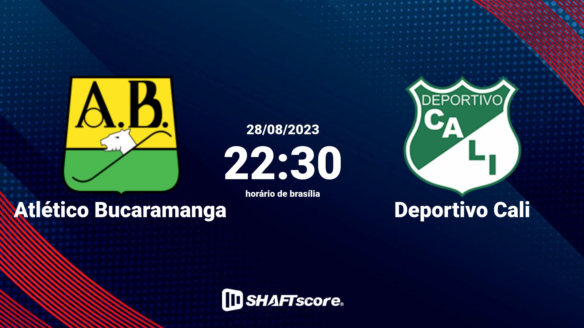 Estatísticas do jogo Atlético Bucaramanga vs Deportivo Cali 28.08 22:30