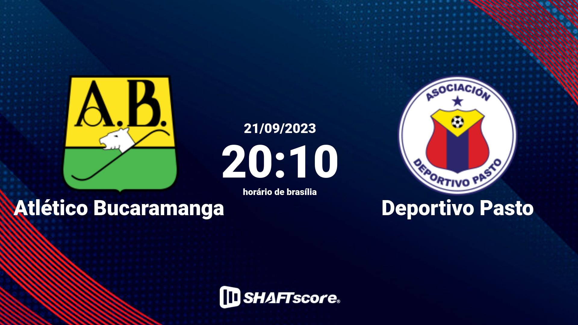 Estatísticas do jogo Atlético Bucaramanga vs Deportivo Pasto 21.09 20:10