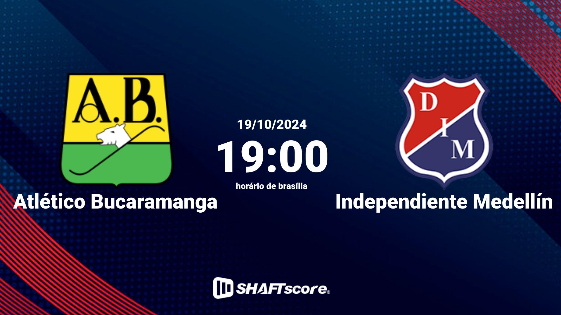 Estatísticas do jogo Atlético Bucaramanga vs Independiente Medellín 19.10 19:00