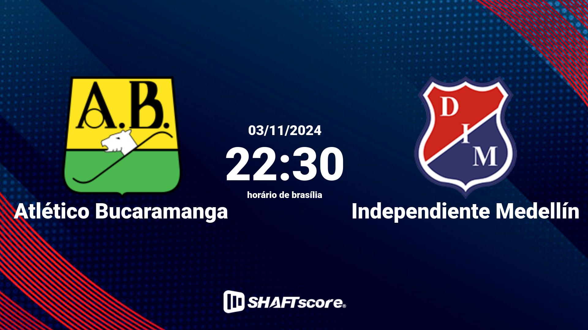 Estatísticas do jogo Atlético Bucaramanga vs Independiente Medellín 03.11 22:30