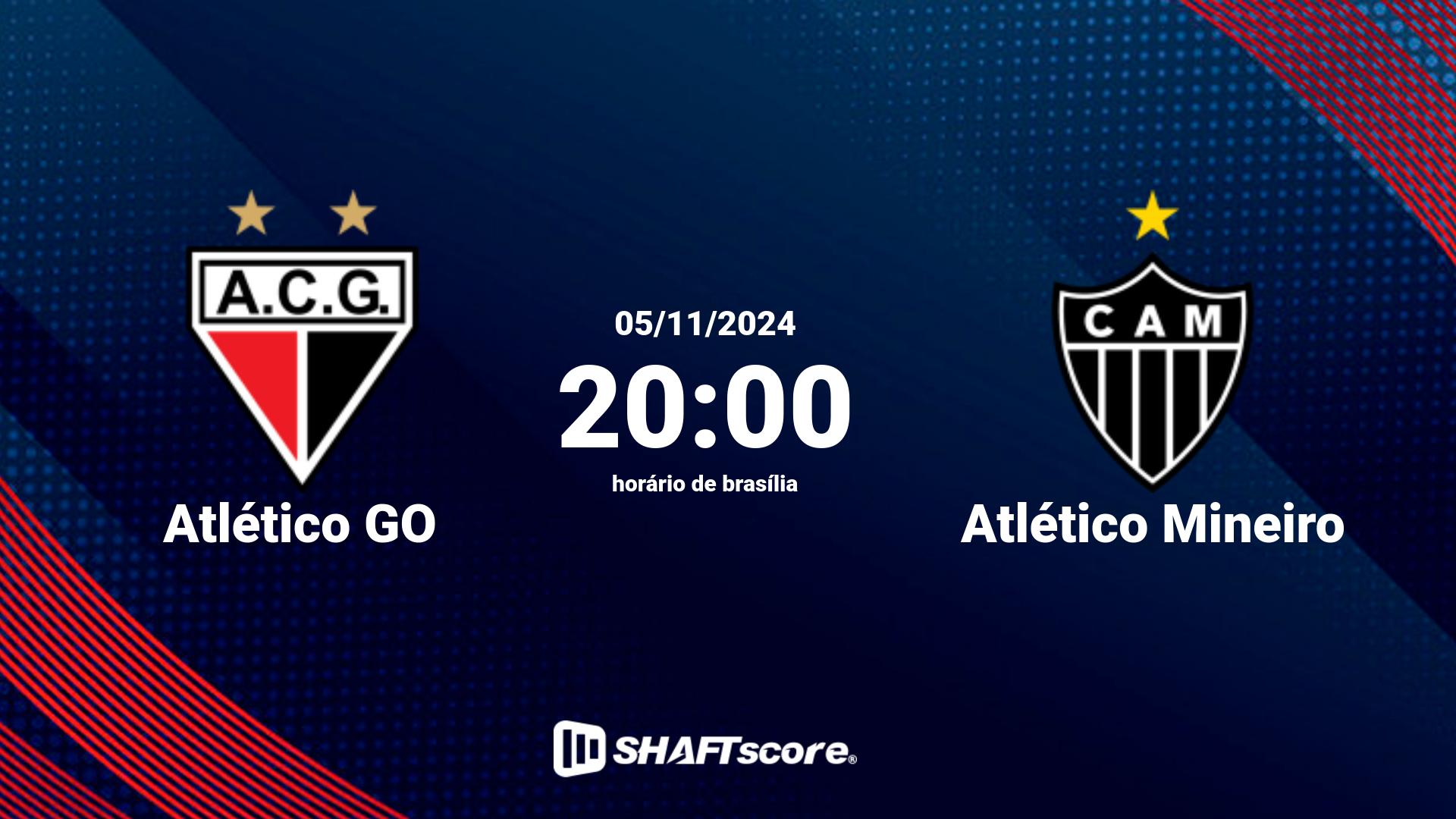 Estatísticas do jogo Atlético GO vs Atlético Mineiro 05.11 20:00