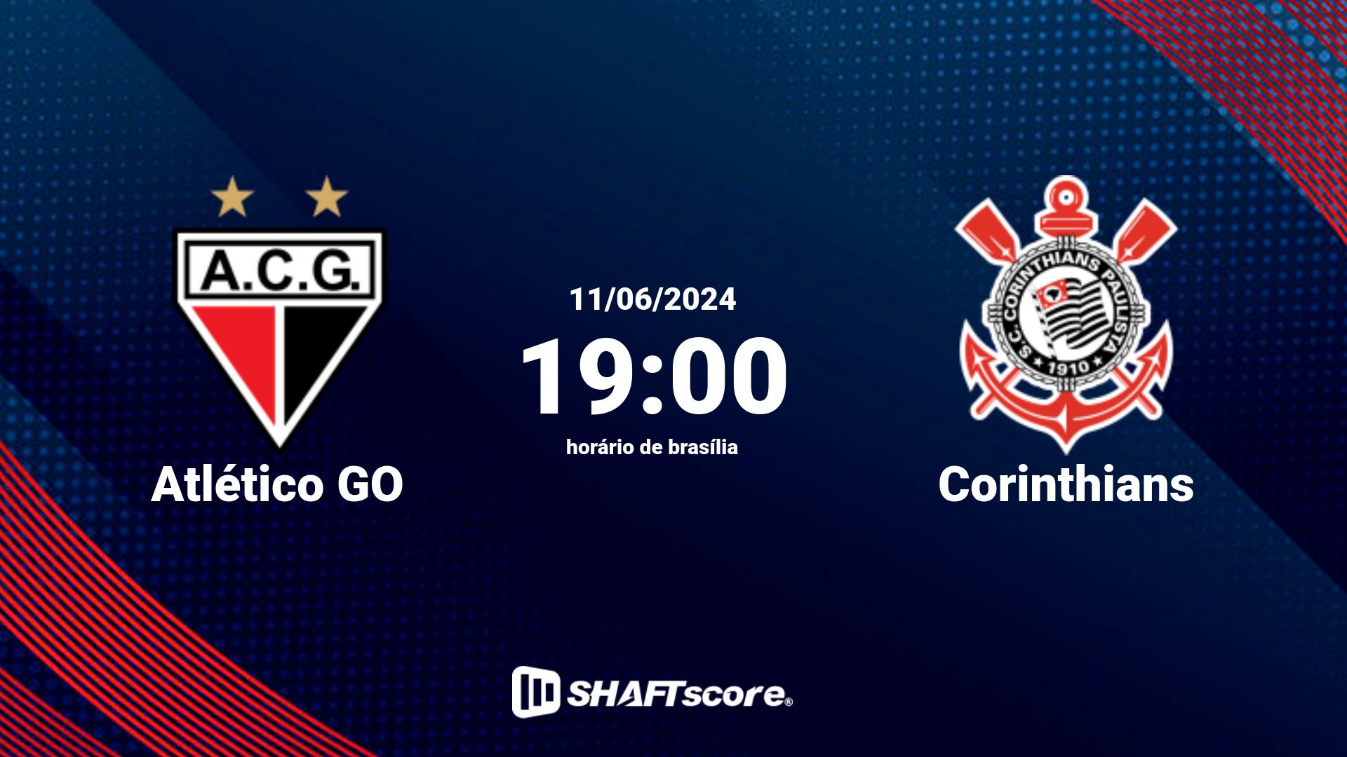 Estatísticas do jogo Atlético GO vs Corinthians 11.06 19:00