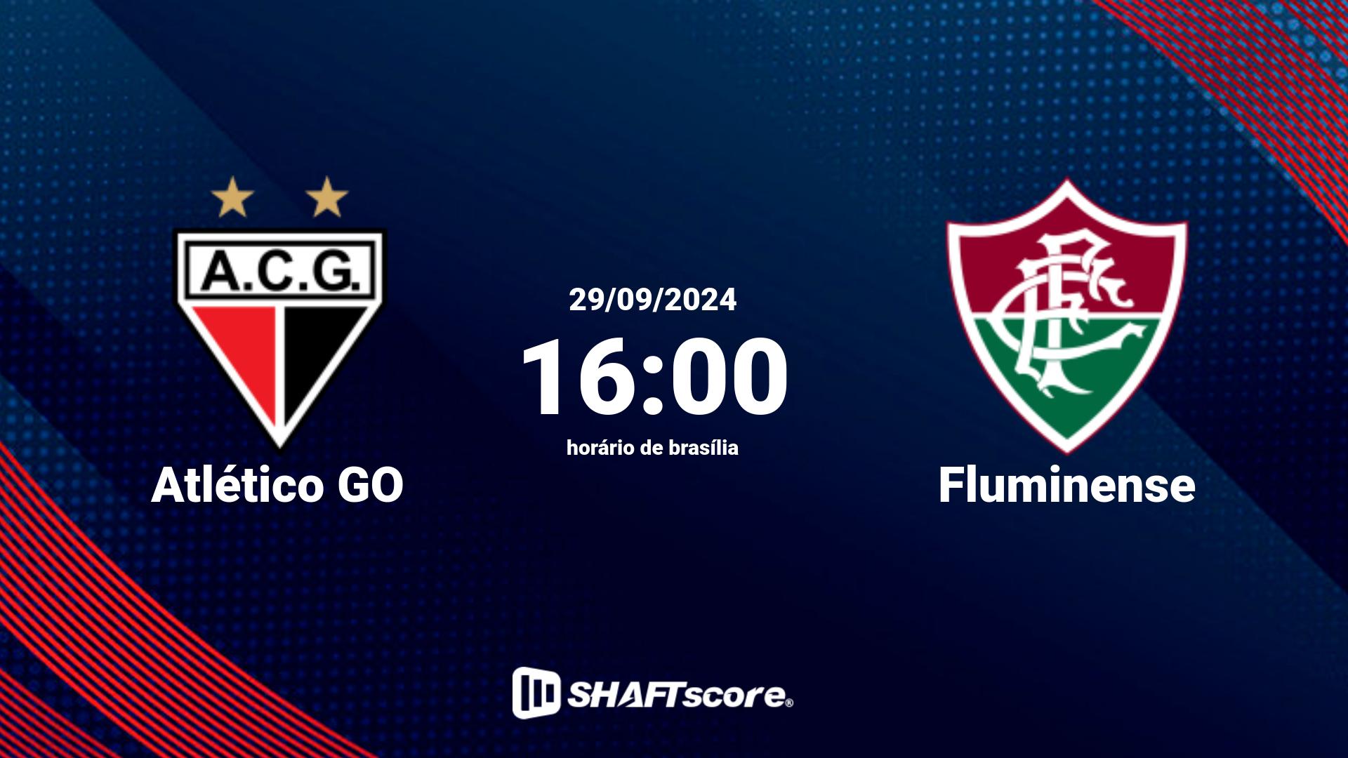 Estatísticas do jogo Atlético GO vs Fluminense 29.09 16:00