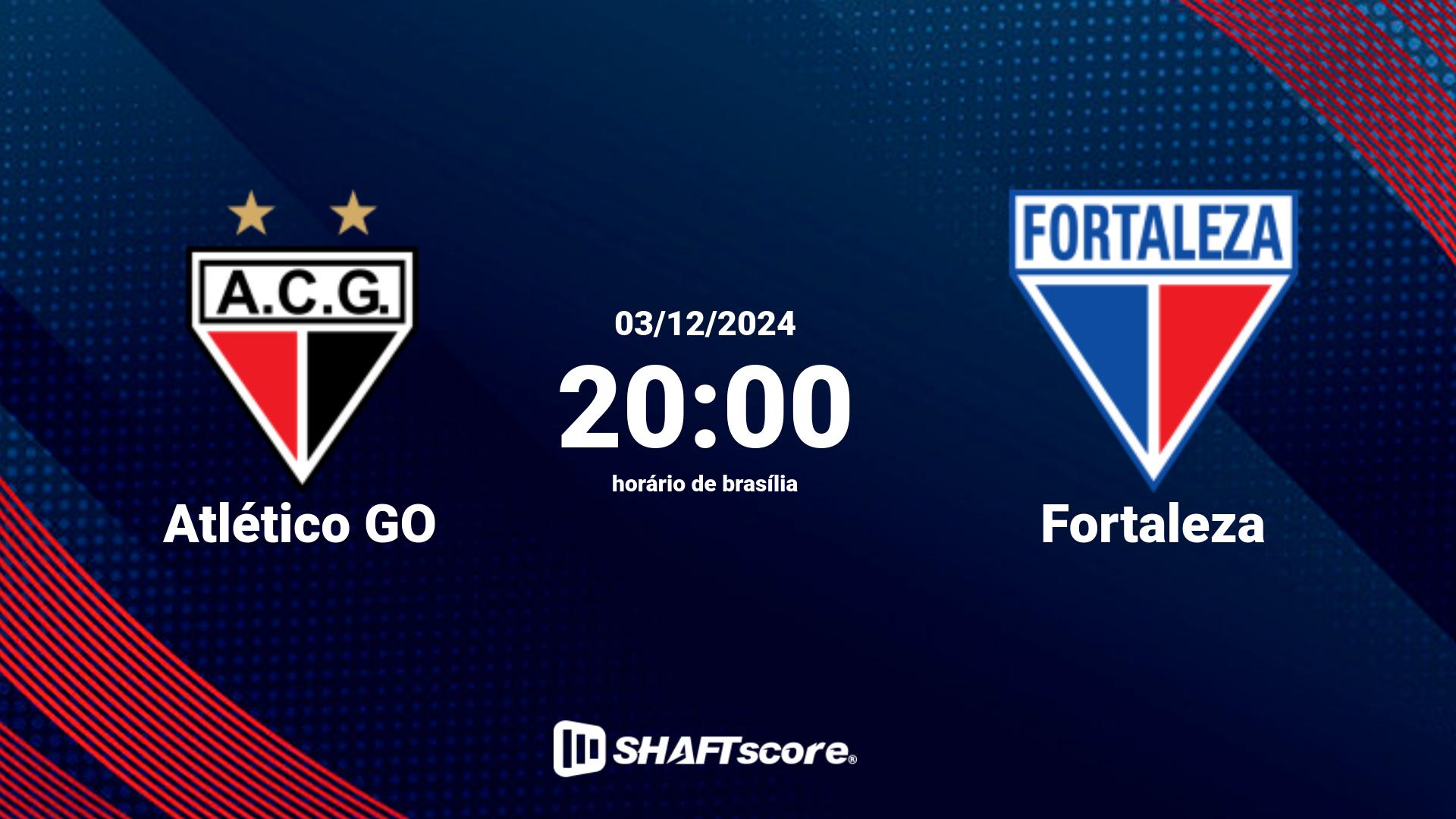 Estatísticas do jogo Atlético GO vs Fortaleza 03.12 20:00