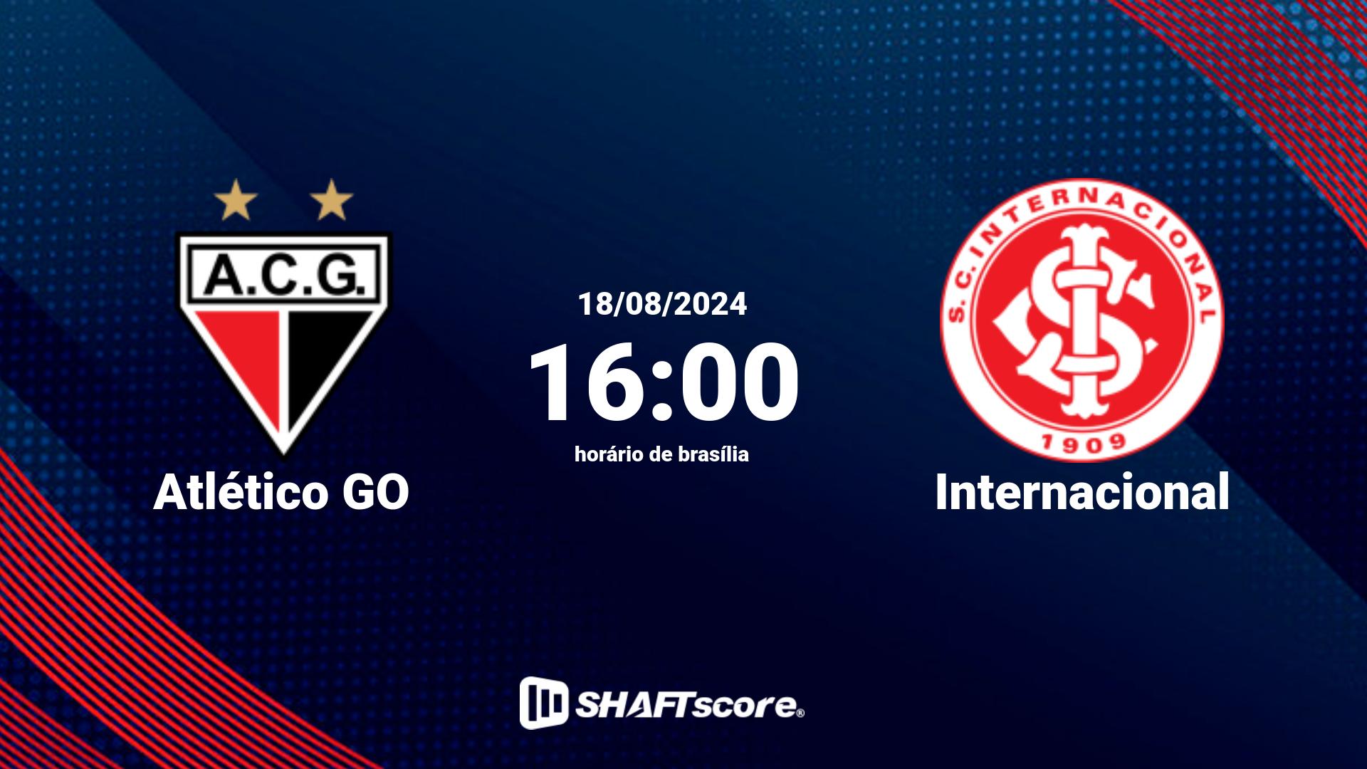 Estatísticas do jogo Atlético GO vs Internacional 18.08 16:00