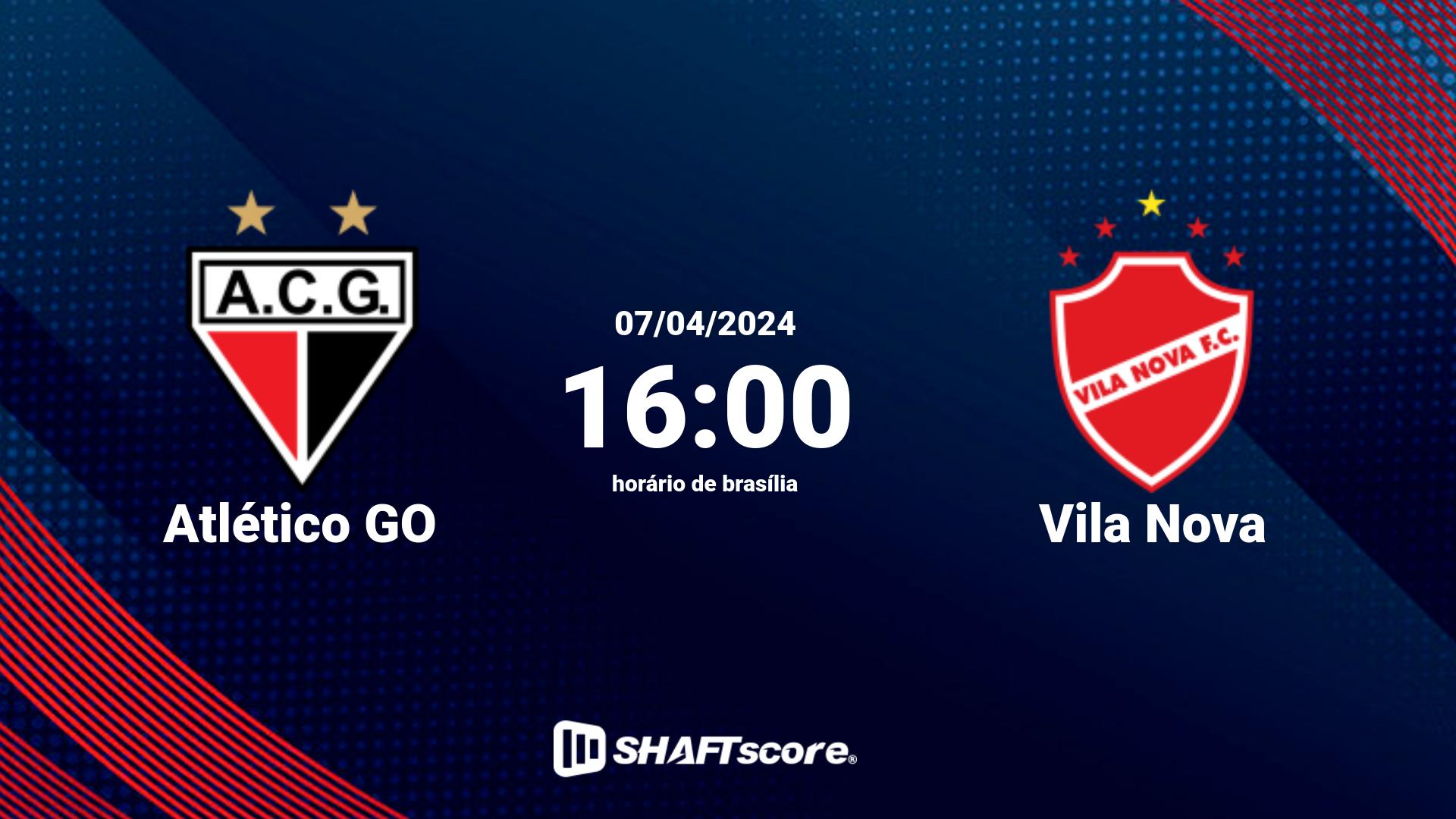 Estatísticas do jogo Atlético GO vs Vila Nova 07.04 16:00