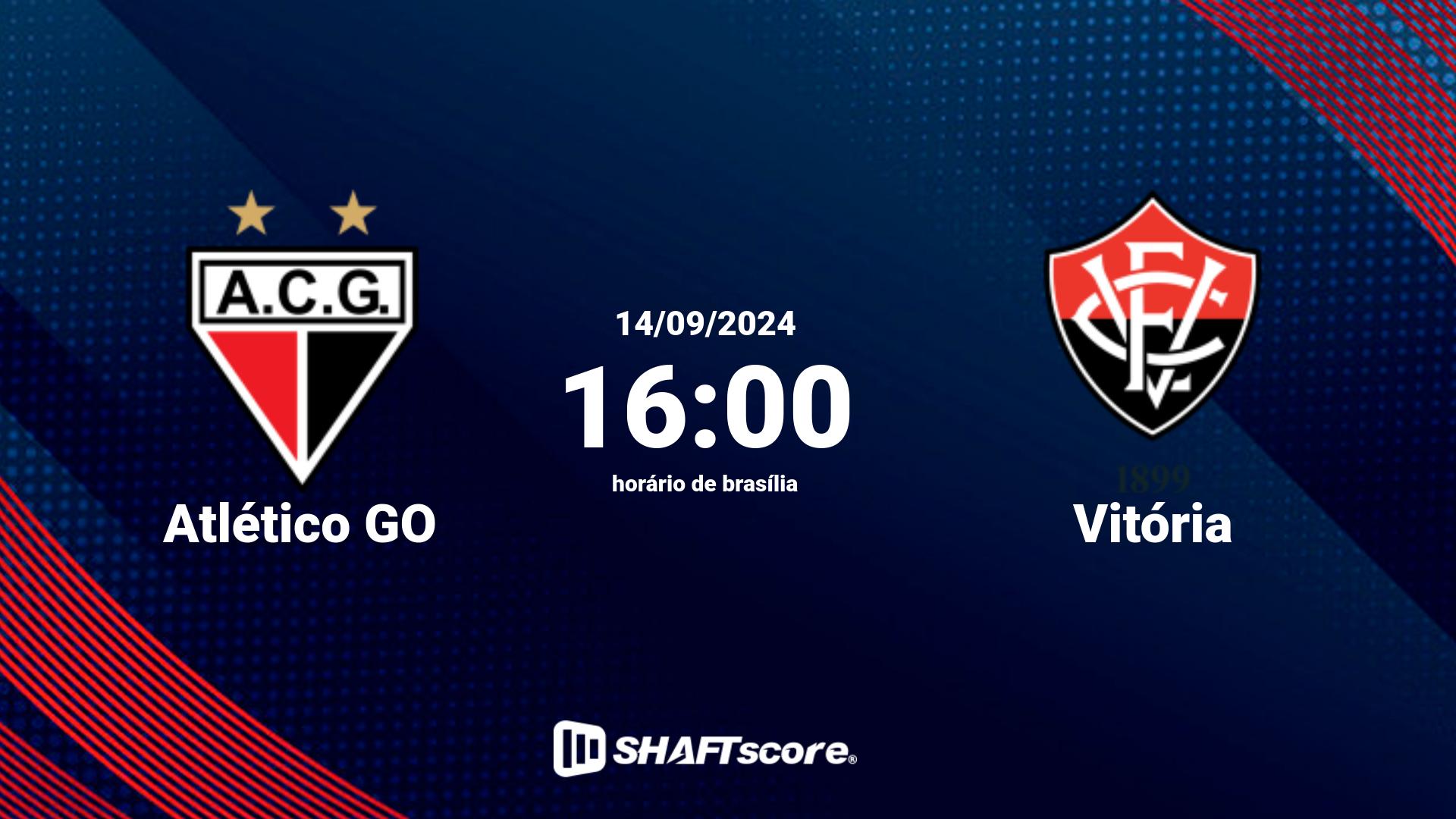 Estatísticas do jogo Atlético GO vs Vitória 14.09 16:00