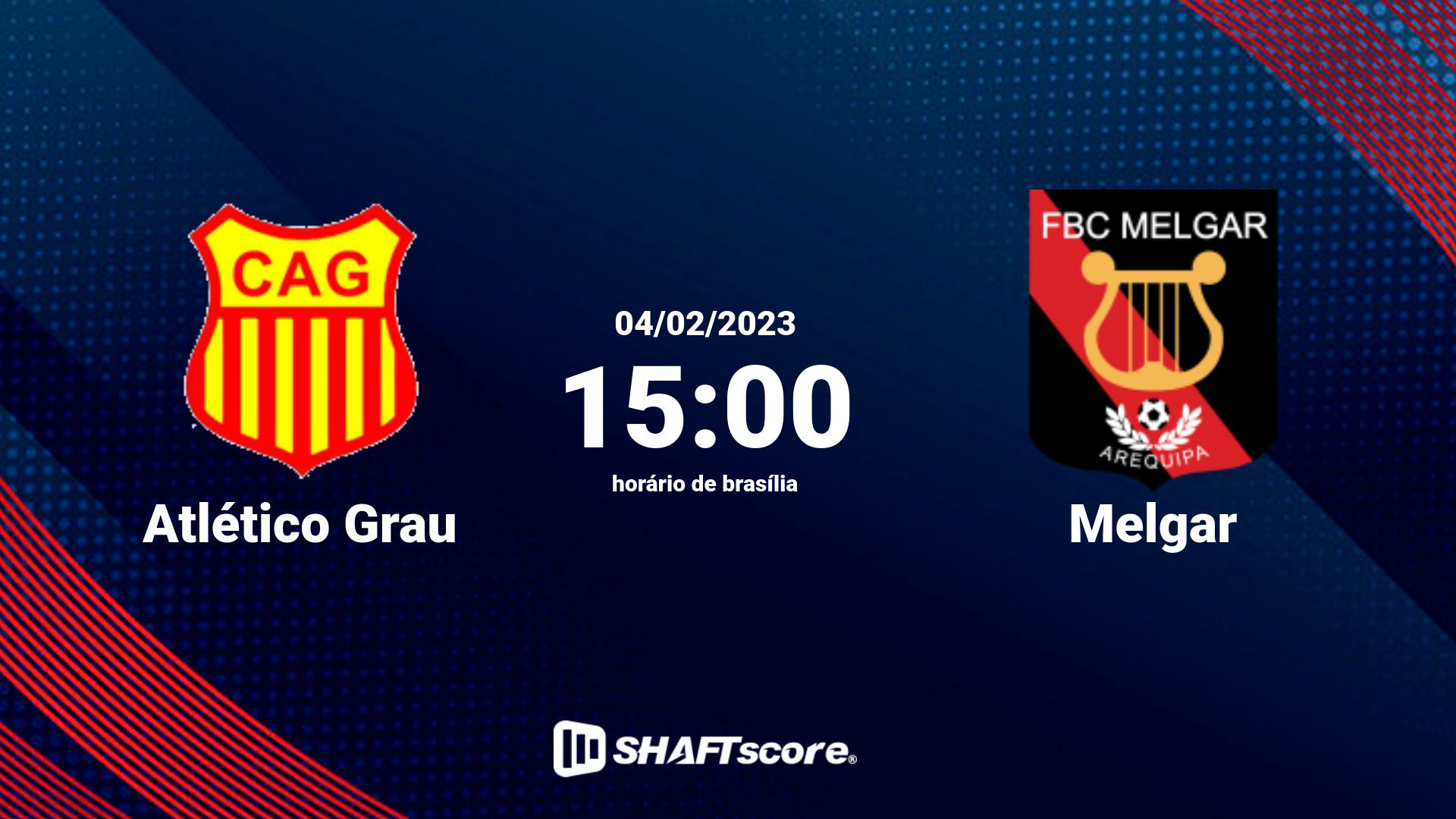 Estatísticas do jogo Atlético Grau vs Melgar 04.02 15:00