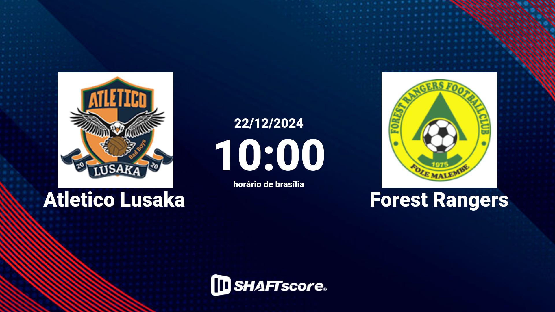 Estatísticas do jogo Atletico Lusaka vs Forest Rangers 22.12 10:00