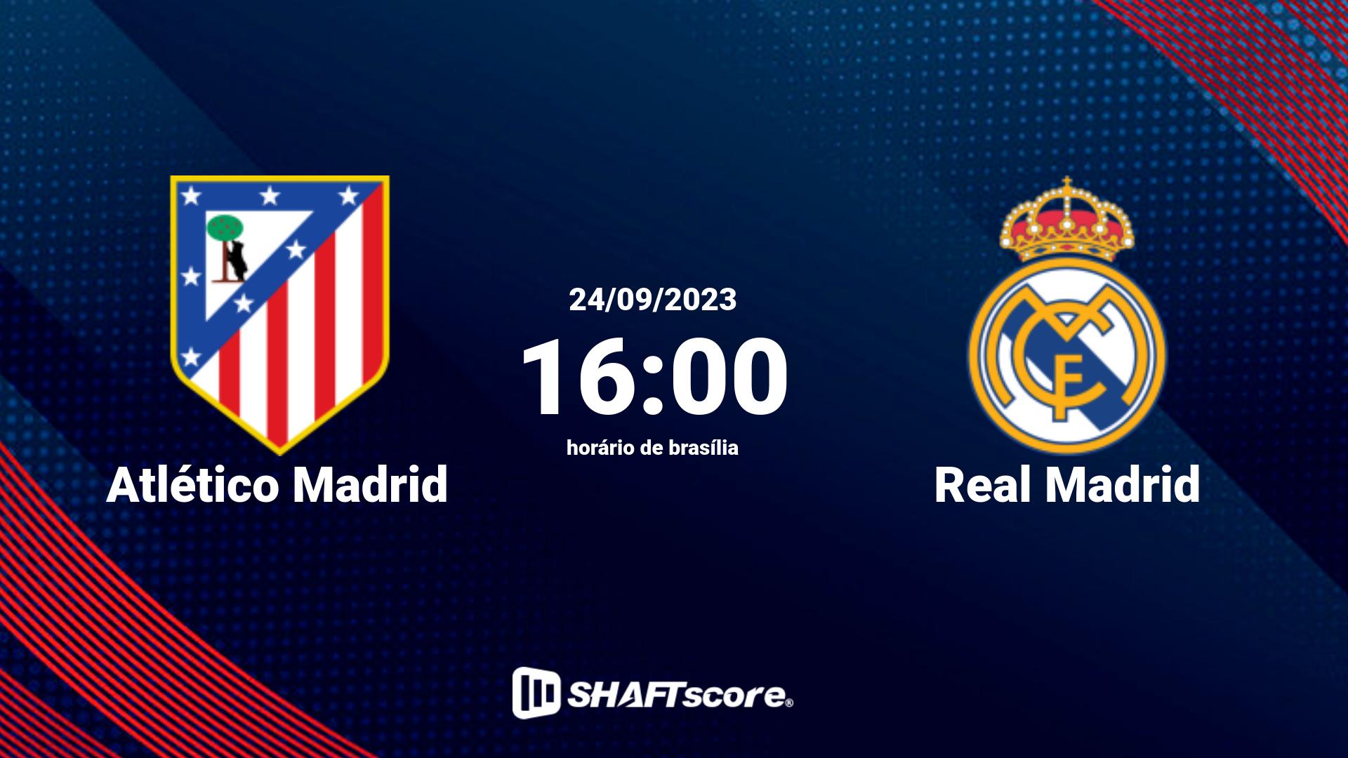 Estatísticas do jogo Atlético Madrid vs Real Madrid 24.09 16:00