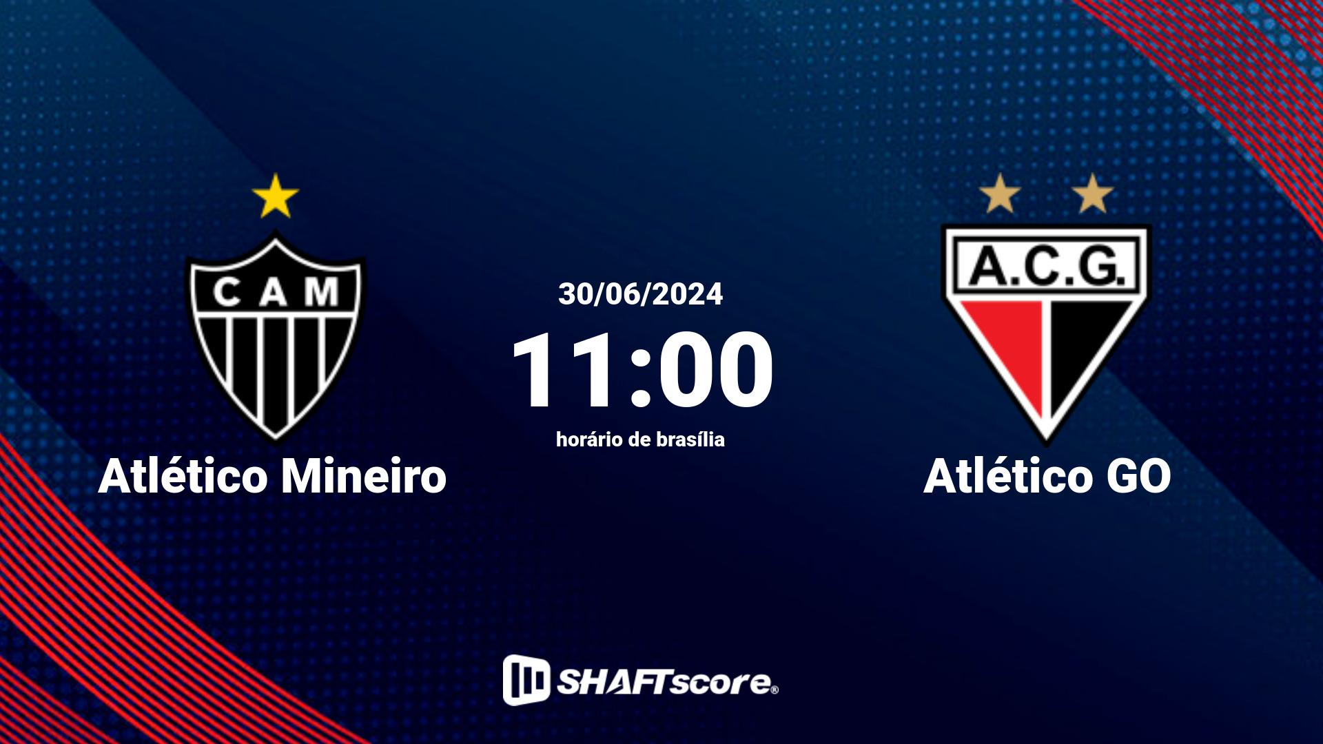 Estatísticas do jogo Atlético Mineiro vs Atlético GO 30.06 11:00