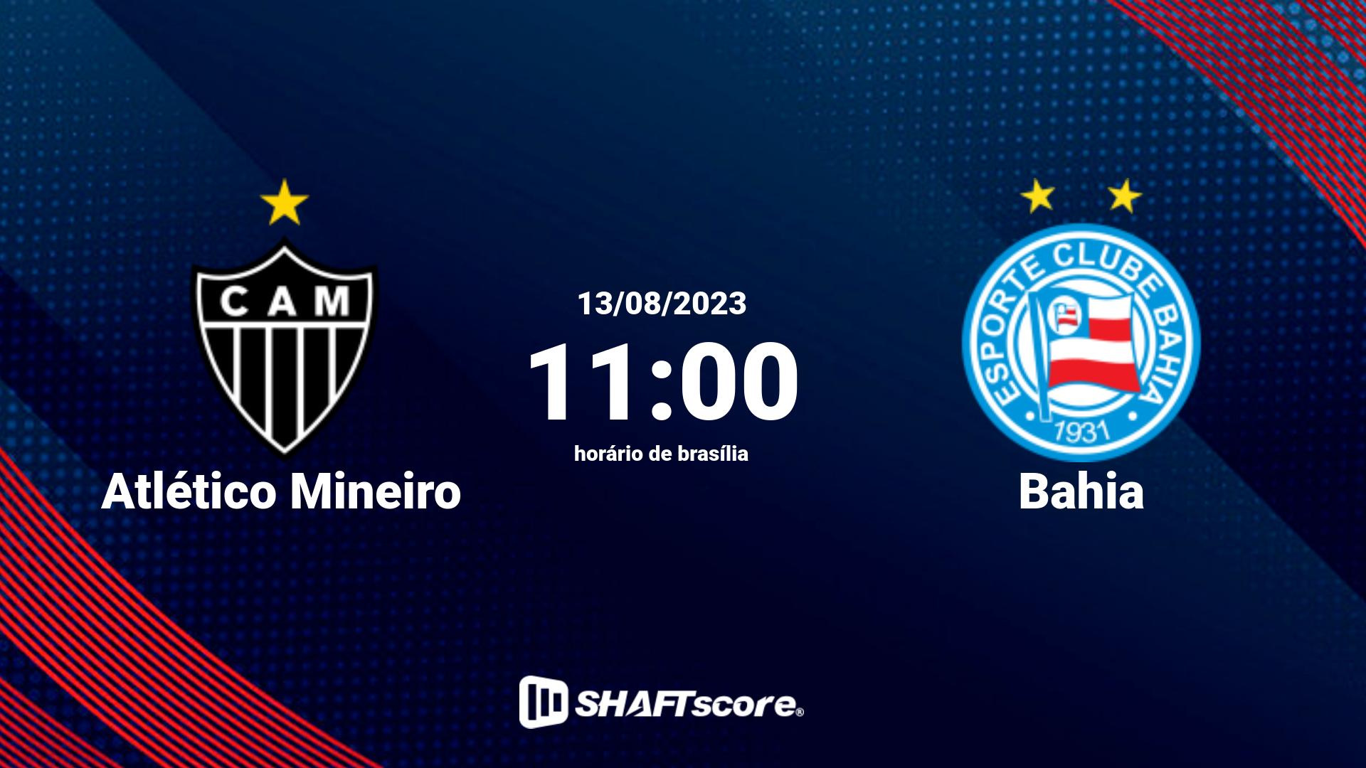 Estatísticas do jogo Atlético Mineiro vs Bahia 13.08 11:00